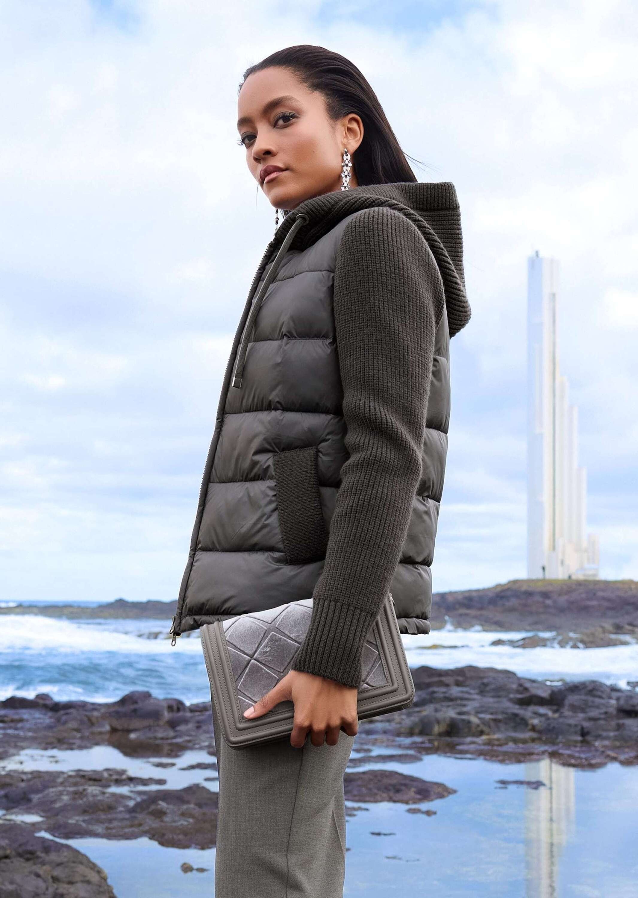 MADELEINE Kurzjacke »Jacke Steppjacke mit Strickärmeln«