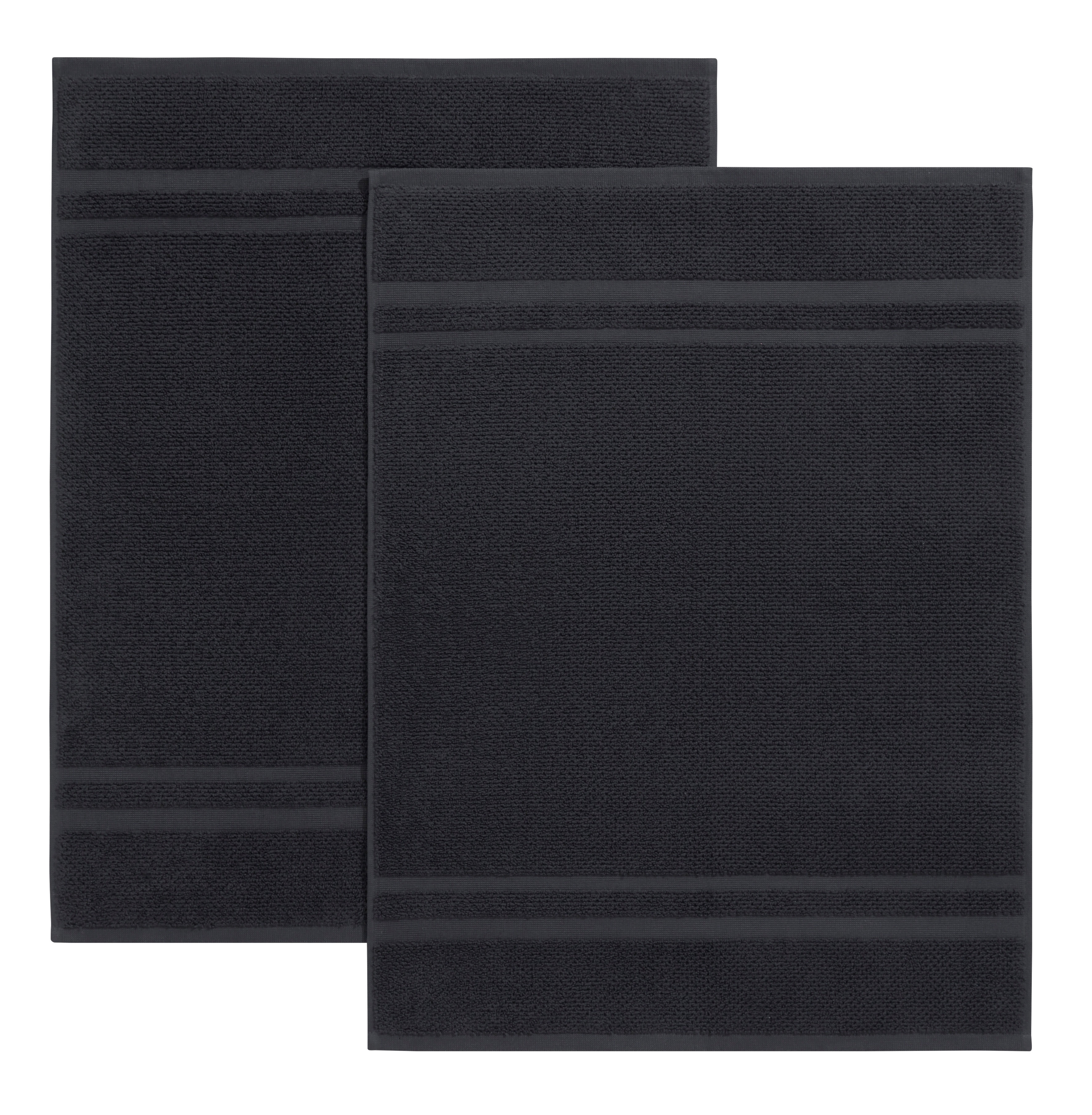 OTTO home Badematte "Vanessa, 2 tlg. Hotelmatten-Set, 50x70cm, Standard & Premium" beidseitig nutzbar schnell trocknend strapazierfähig 2-teiliges Set, einfarbig, Badematten Set, Bordüre, 100% Baumwolle