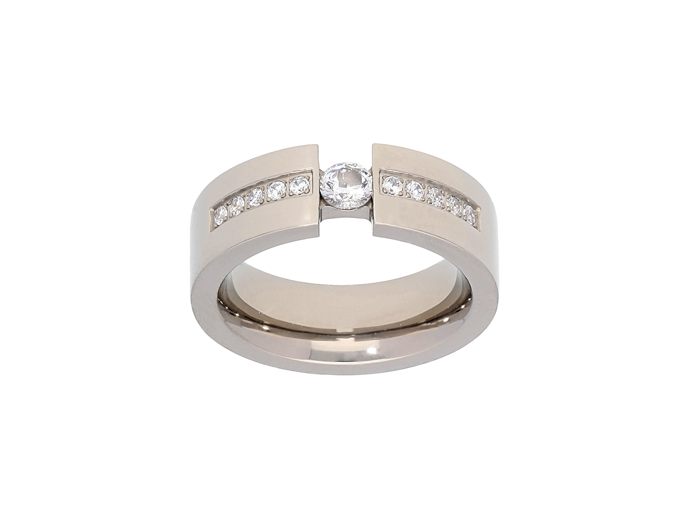 TITANIA Fingerring »Titanring« mit Zirkonia