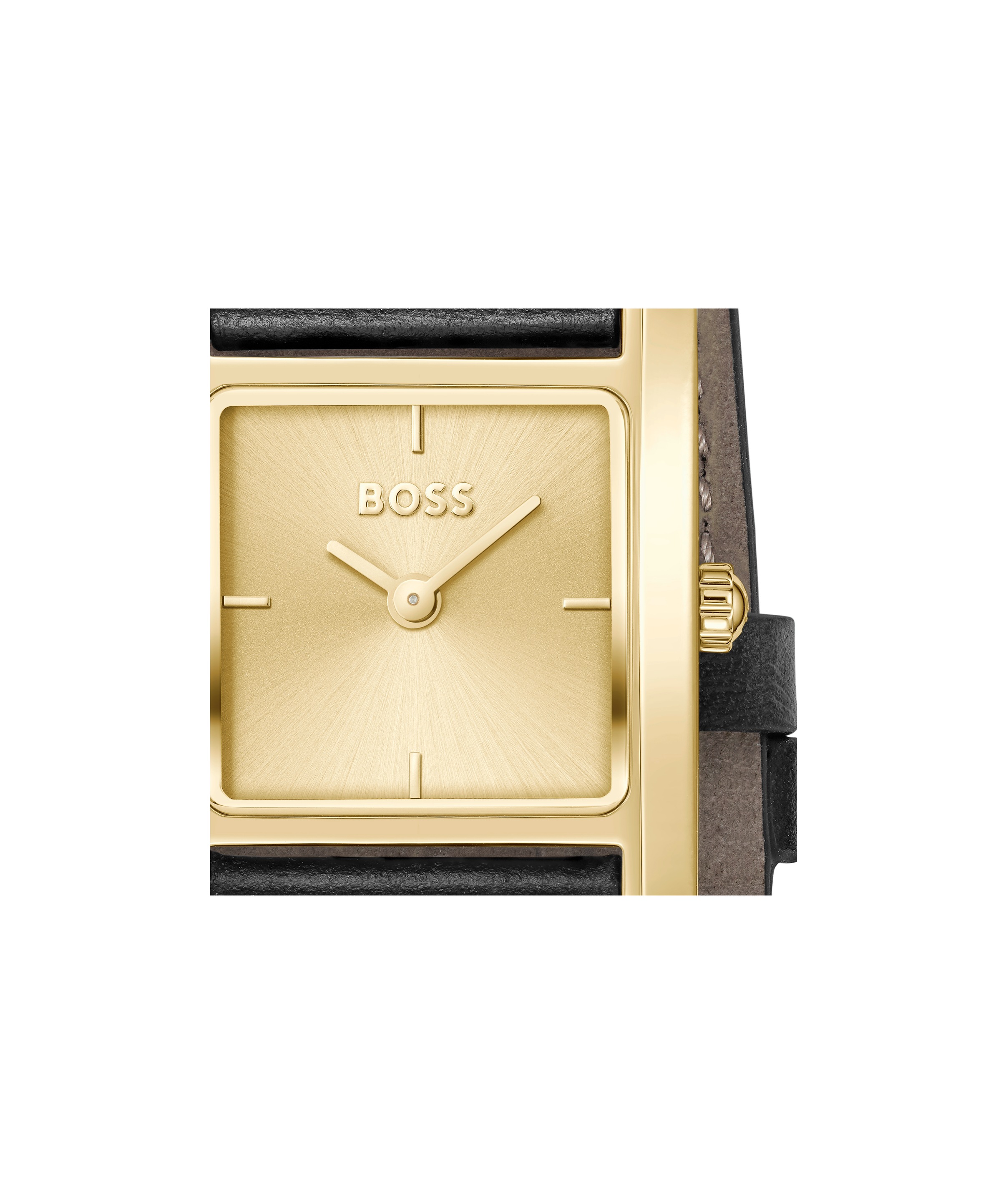 BOSS Quarzuhr »LUCY« Armbanduhr, Damenuhr, Lederarmband, analog