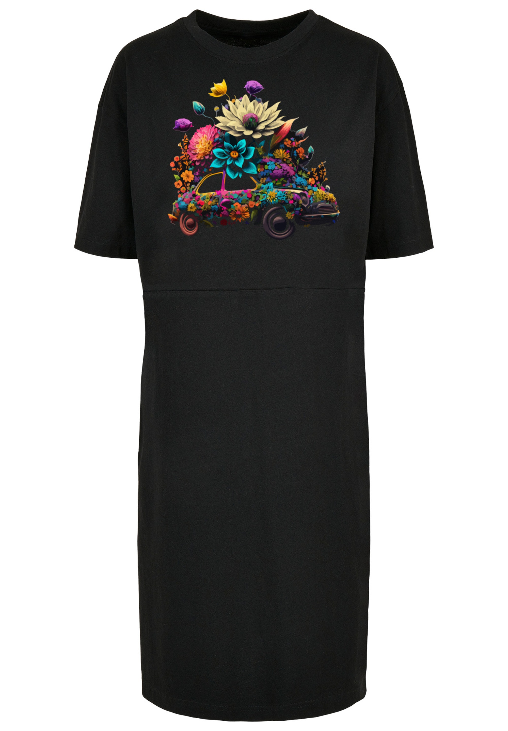 F4NT4STIC Shirtkleid »Blumen Auto«, Print