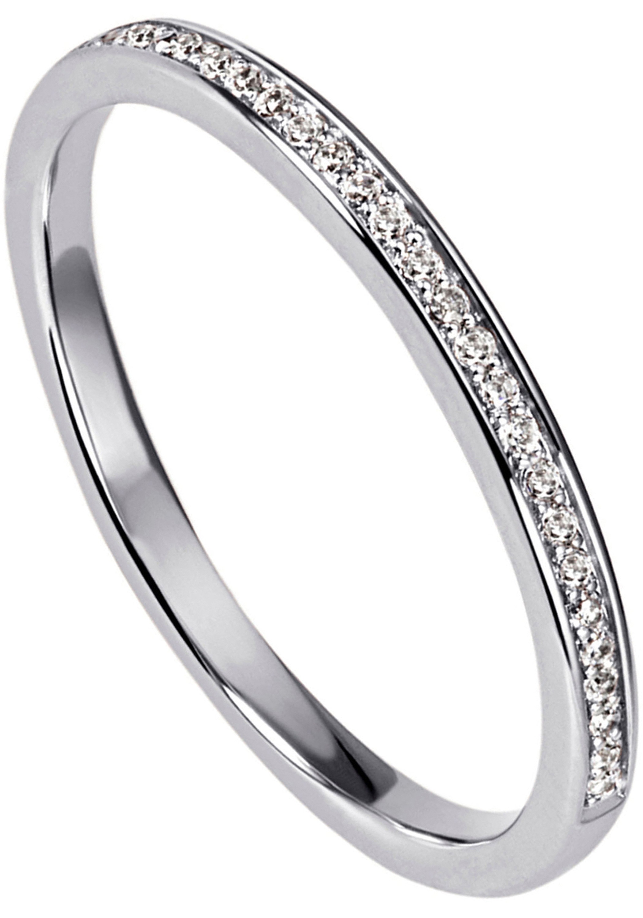 JOBO Diamantring »Ring mit 29 Diamanten«, 585 Weißgold