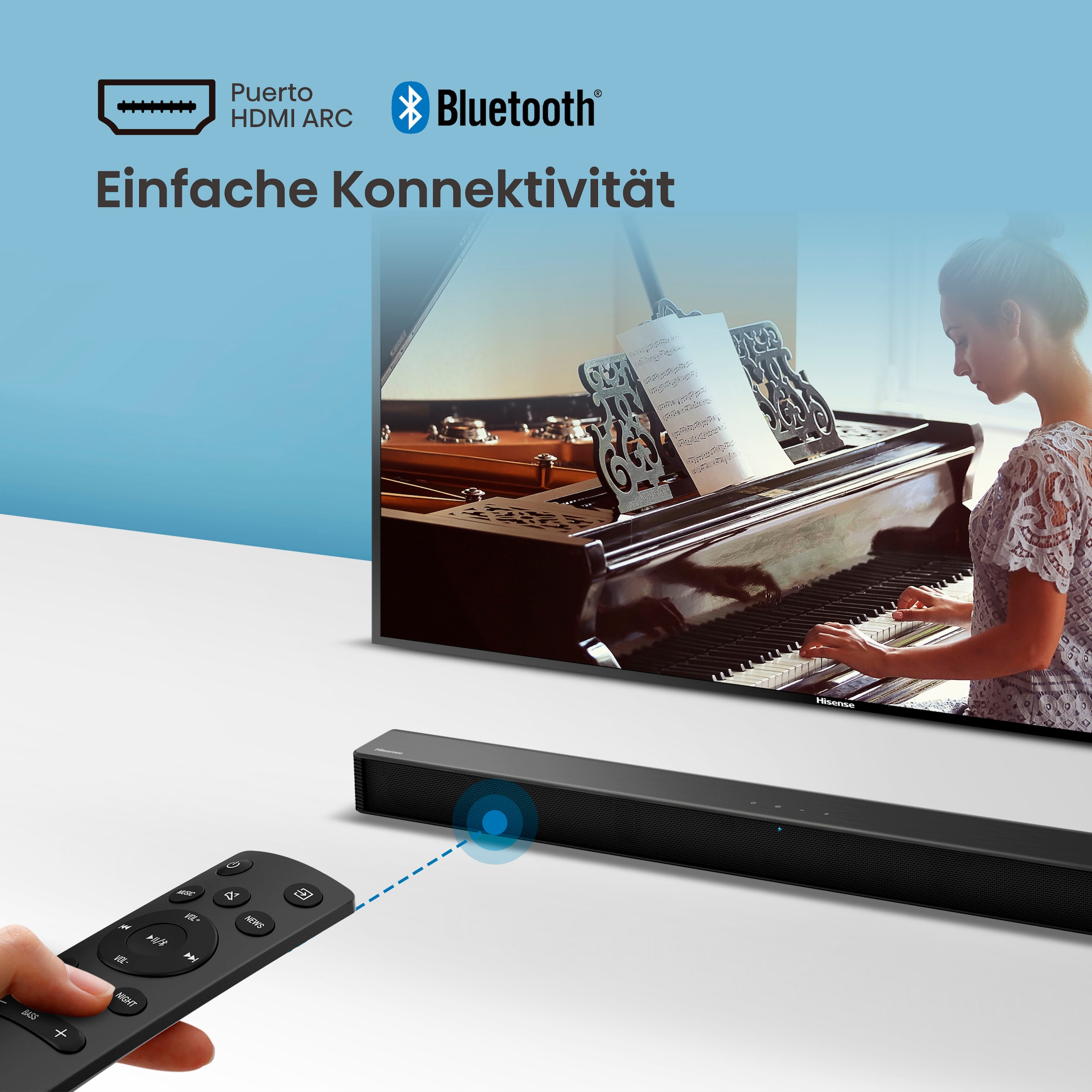 Hisense Soundbar »HS205G 2.0 Kanal Soundbar, 120 Watt, schwarz«