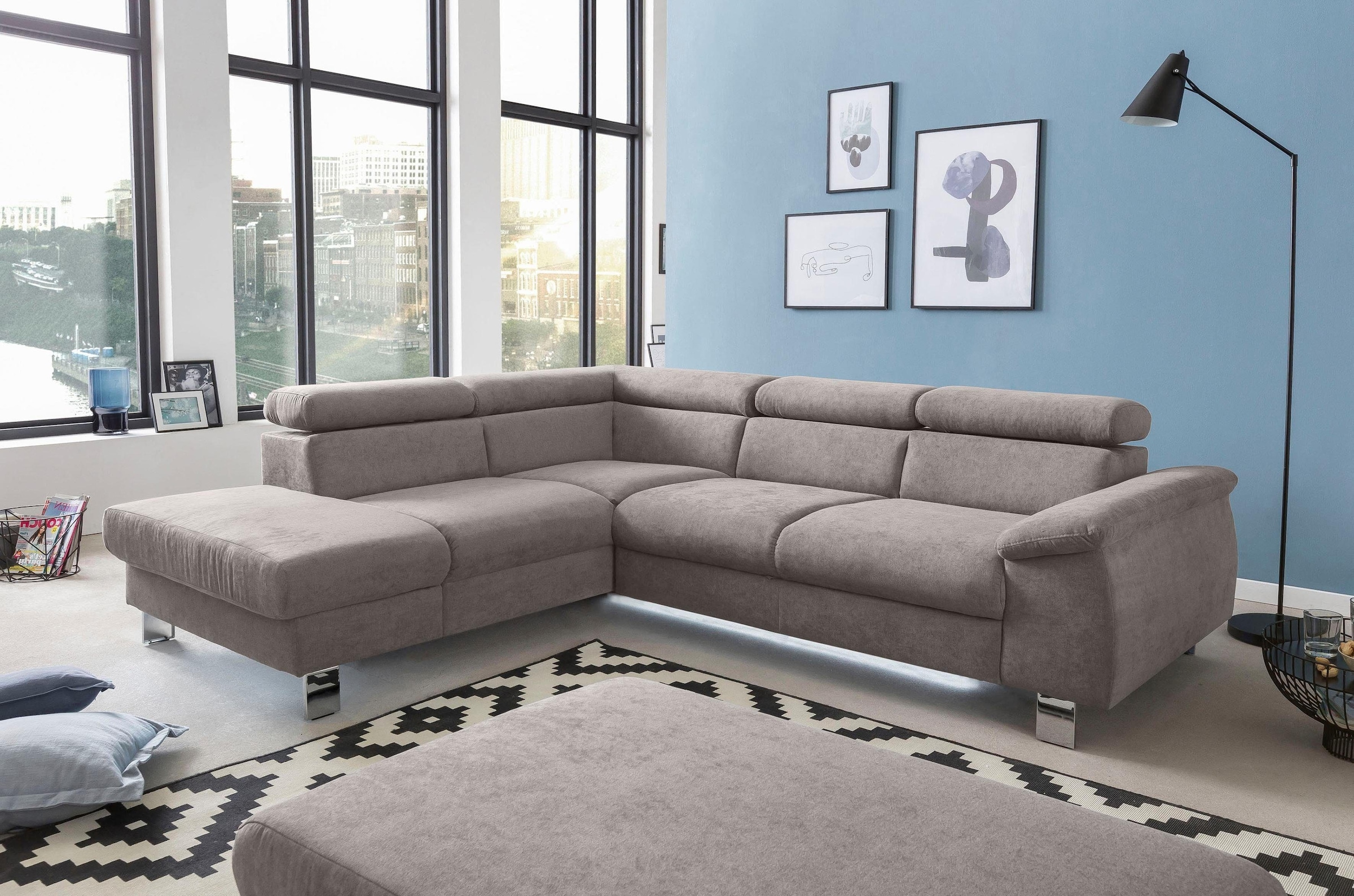 COTTA Polstergarnitur "Komaris L-Form", (Set), Set bestehend aus: Ecksofa m günstig online kaufen