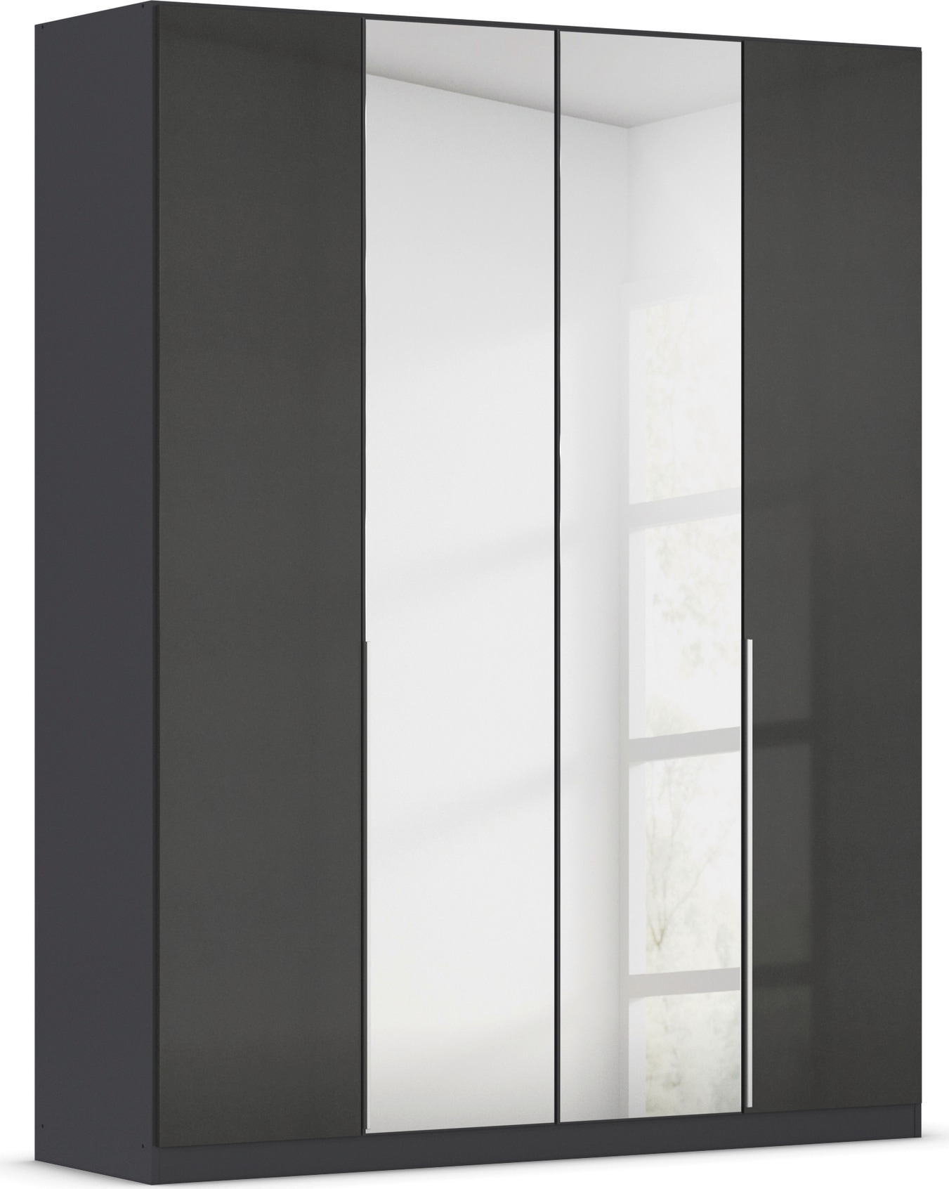 OTTO home Drehtürenschrank "Kleiderschrank Schrank Garderobe AGORDO mit Dekor- oder Hochglanzfront" in zwei Griff-Farben, Breiten 91-405 cm, durchdachte Innenausstattung, in 8 Breiten und 2 Höhen MADE IN GERMANY