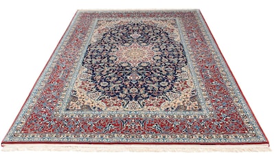 Orientteppich »Perser - Isfahan - Premium - 220 x 152 cm - dunkelblau«, rechteckig