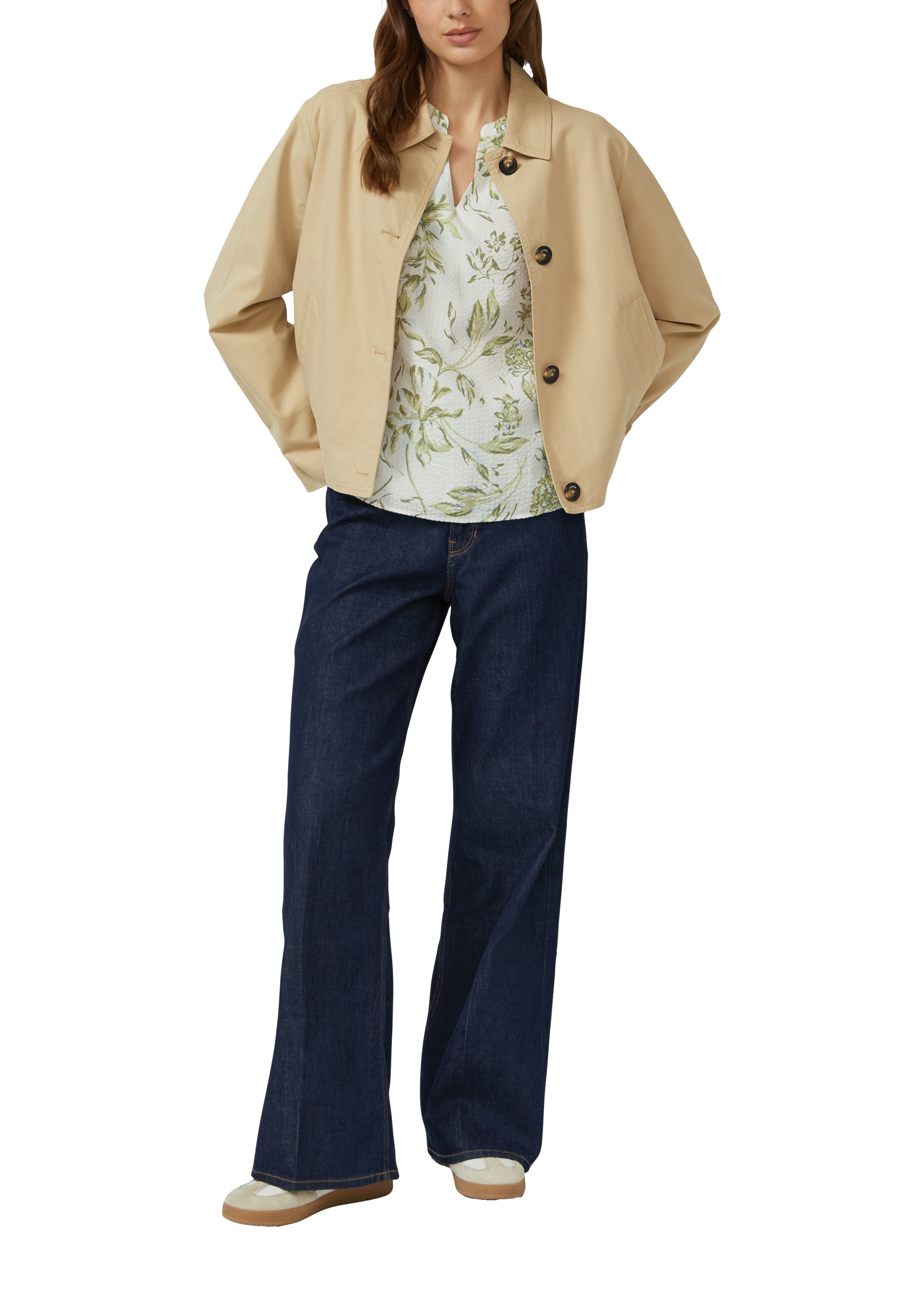 s.Oliver Druckbluse 3/4-Arm-Bluse mit Splitneck günstig online kaufen