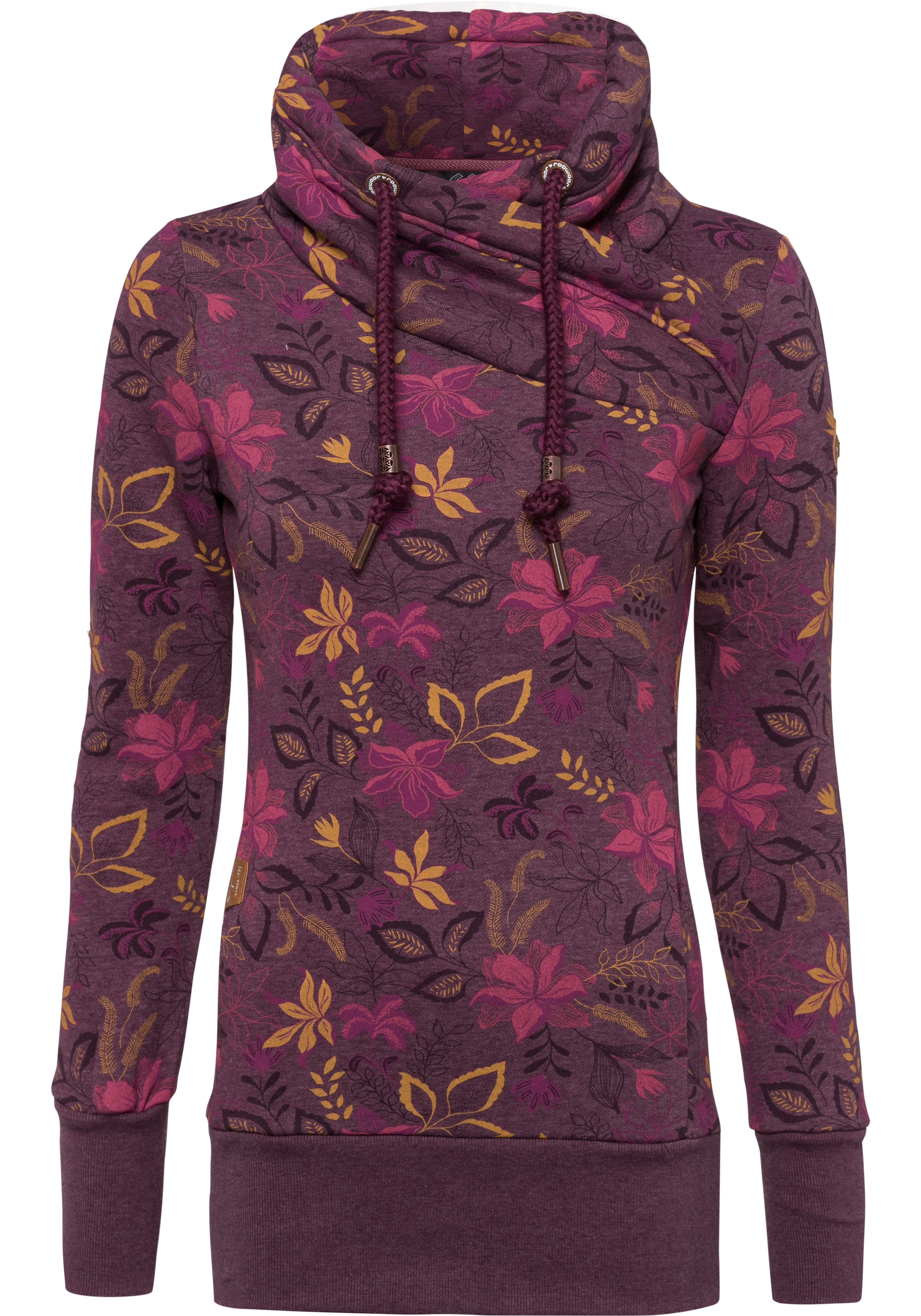 Ragwear Sweater "NESKA O", Kapuzen-Sweater mit asymetrischem Schalkragen günstig online kaufen