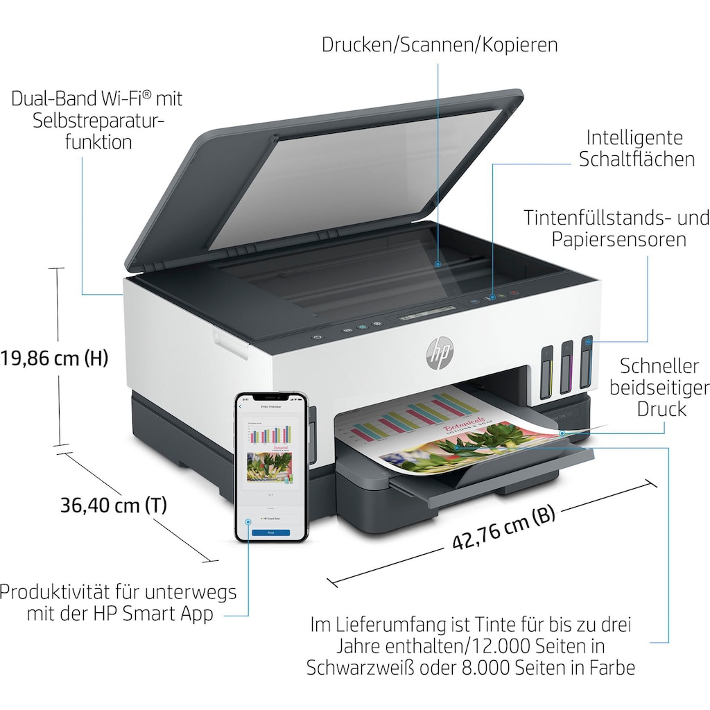 HP Multifunktionsdrucker »Smart Tank 7005«