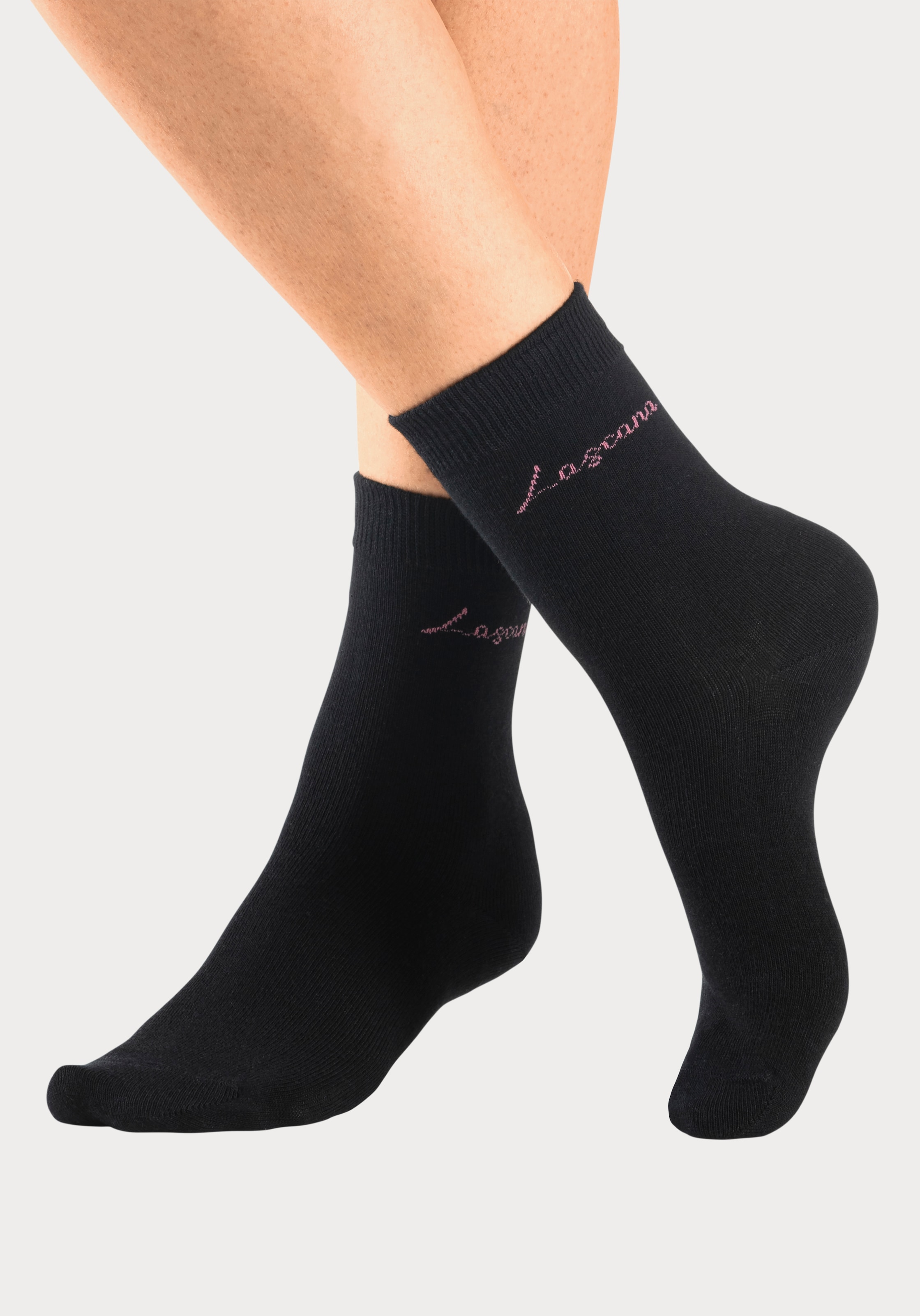 LASCANA Basicsocken »Believe in Yourself«, (Box, 4 Paar), in ansprechender Geschenkbox