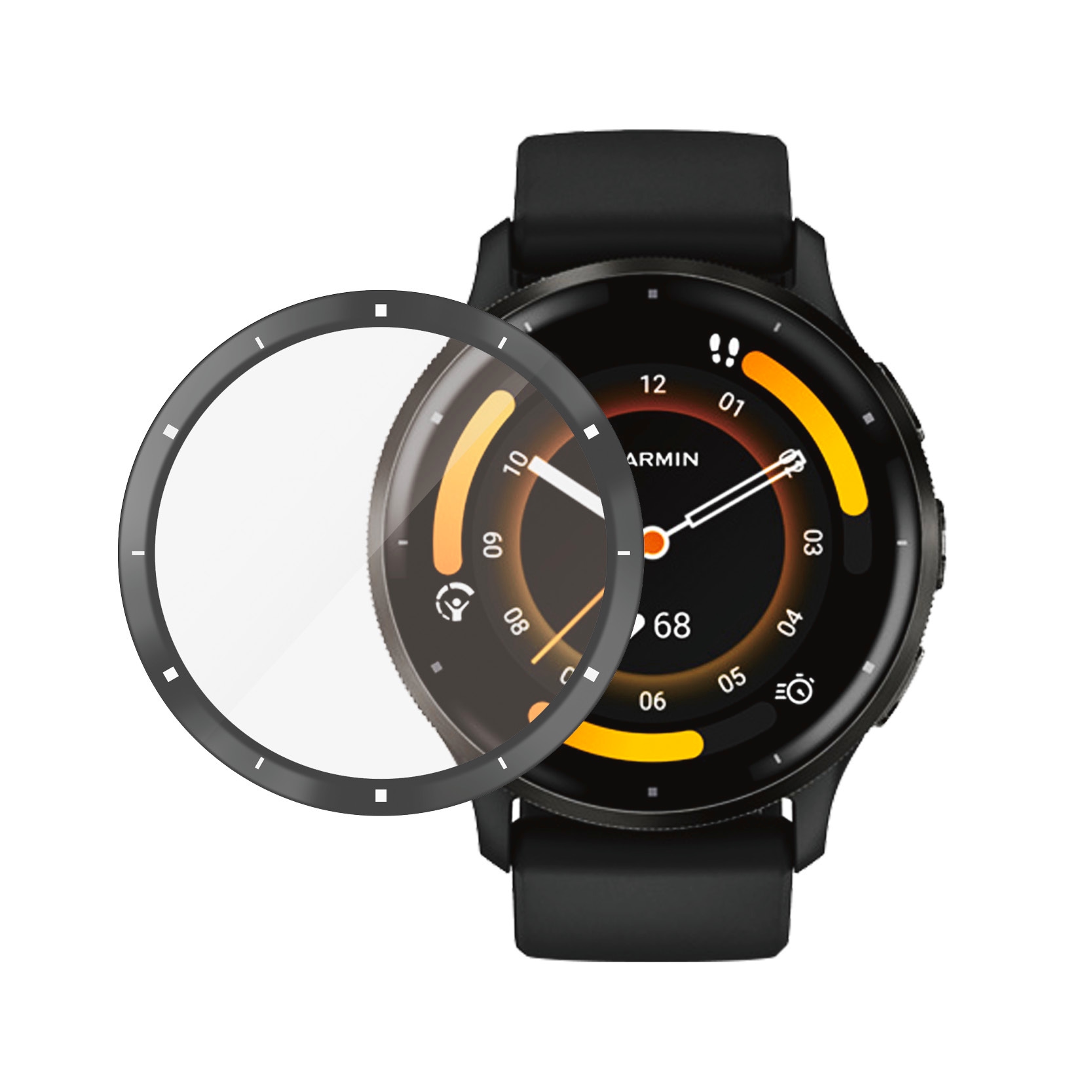 PanzerGlass Displayschutzglas »Curved Edges Screen Protector«, für Garmin Venu 3, Displayschutzfolie, Schutzfolie, Bildschirmschutz, kratz- & stoßfest