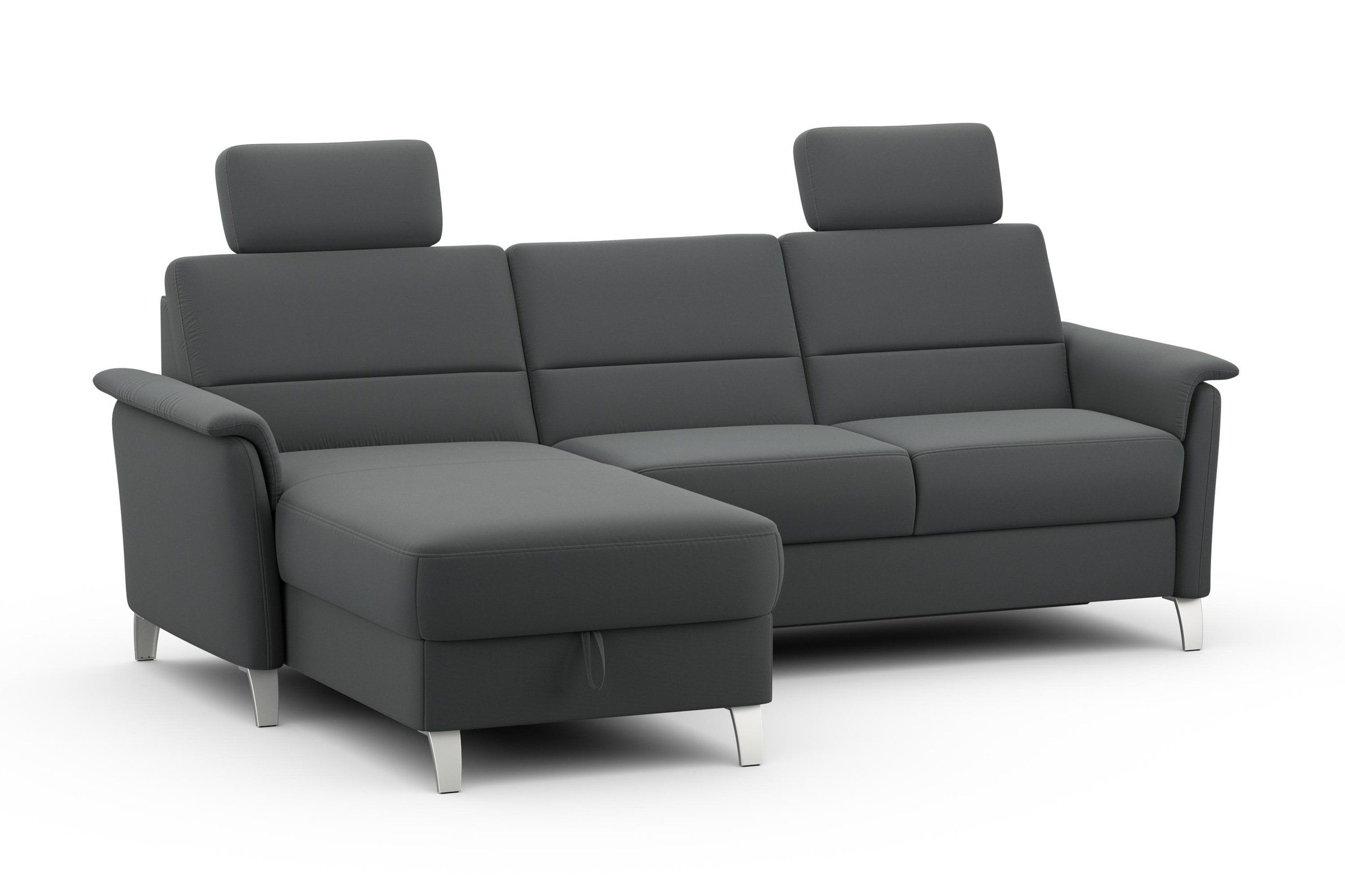 sit&more Ecksofa »Palmera L-Form«, Federkern, wahlweise mit Bettfunktion und mit/ohne Stauraum