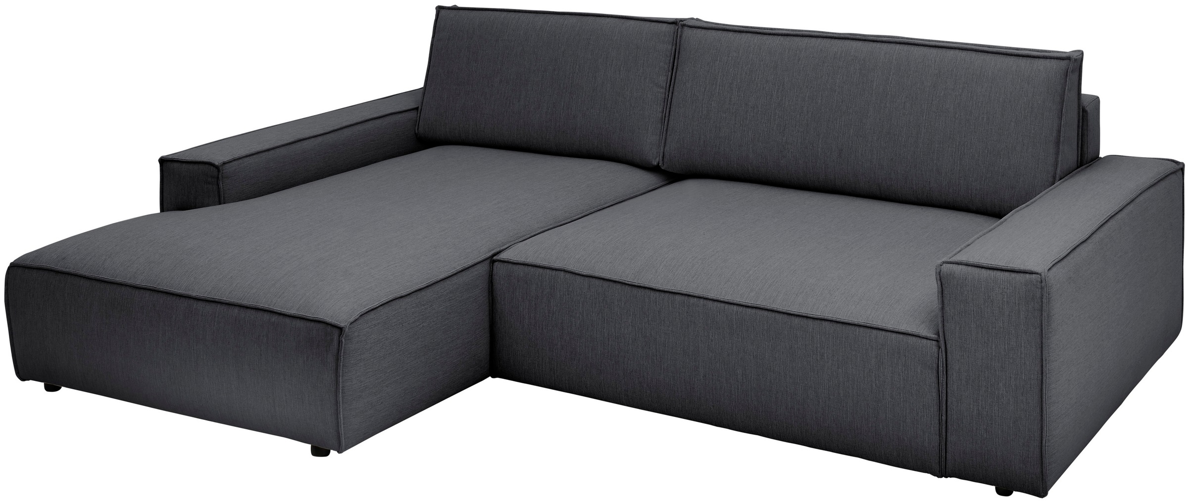 Home affaire Ecksofa »NEU: SHERWOODL XXL 284, Big-Sofa L-Form, tiefe Sitzfläche 95 cm, Cord,«, Leinenoptik, Recamiere rechts/links, auch als Schlafsofa stellbar