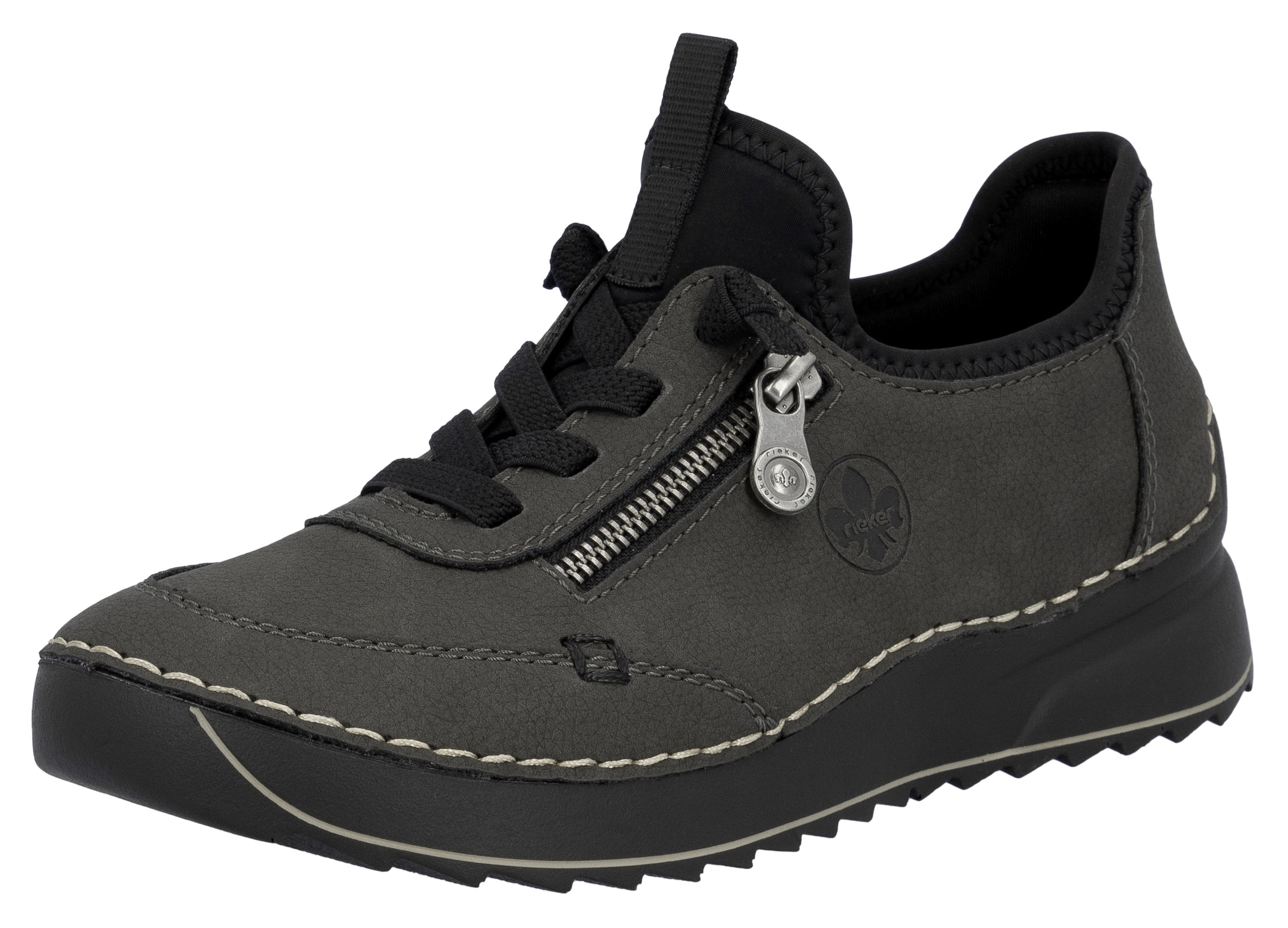 Rieker Sneaker Schnürschuh, Halbschuh, Slipper mit Kontrastnaht günstig online kaufen