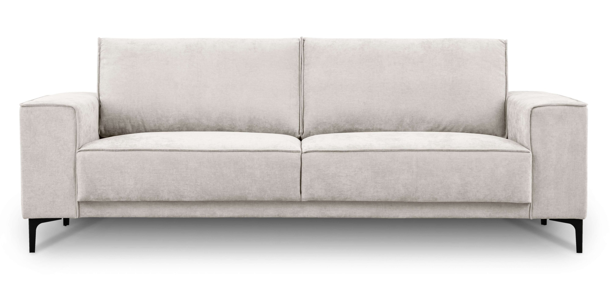 Places of Style 3-Sitzer »3er Sofa Oland, Struktur, Flachgewebe, Luxus-Microfaser, Boucle«, 224 cm, Wellenunterfederung, Skandi-Design, Metallfüße