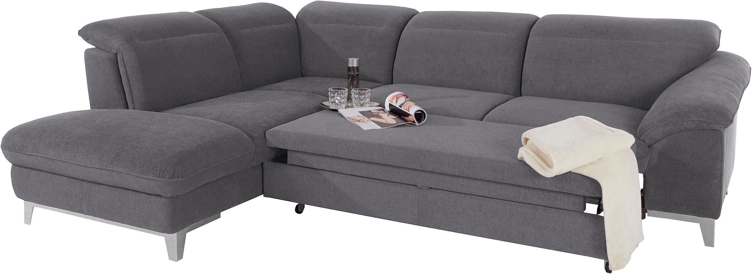 Thumbnail - COTTA Ecksofa "Teresa L-Form" mit Kopfteilverstellung, wahlweise mit Bettfunktion