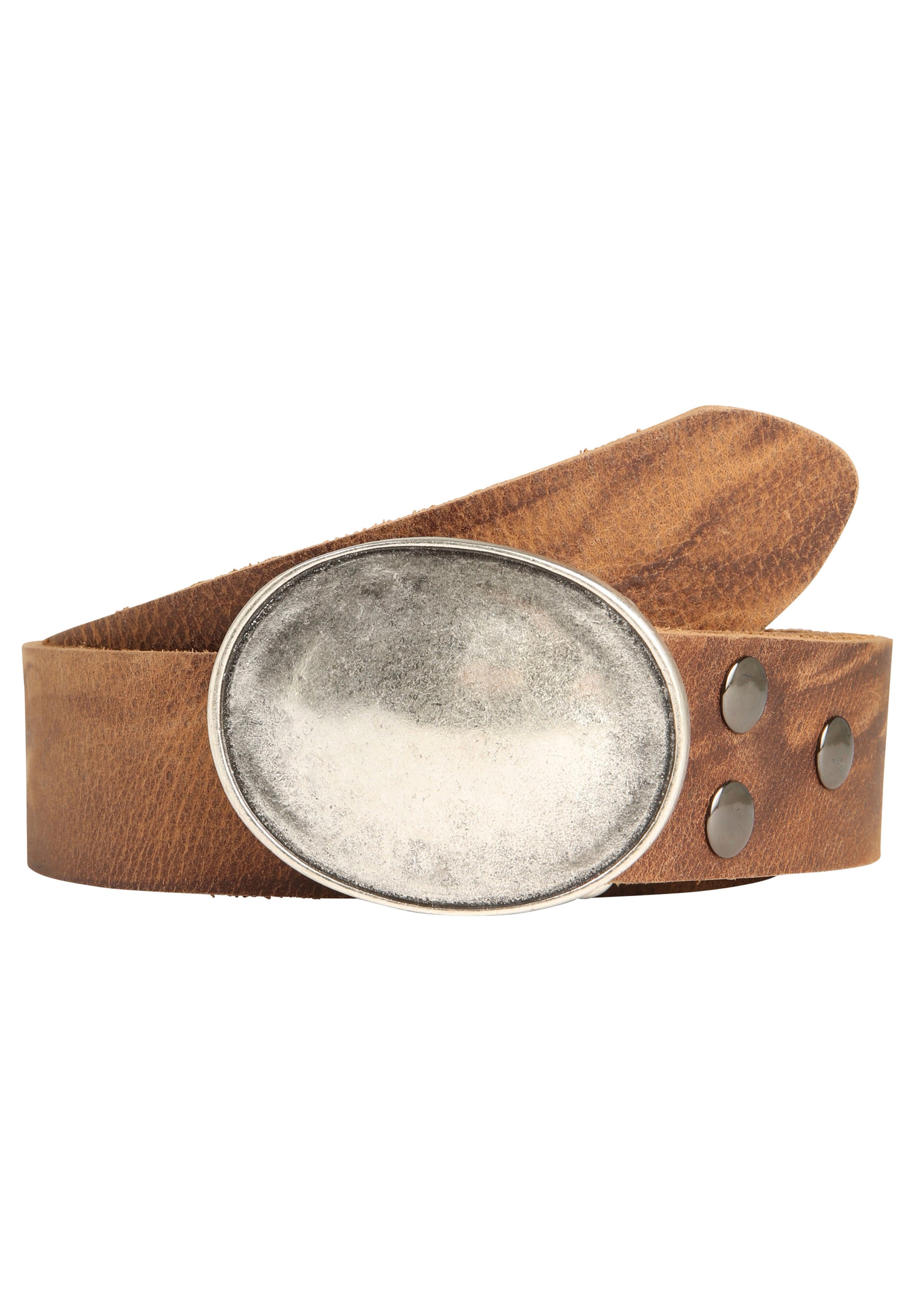 Rettungsring Gürtel Ledergürtel mit austauschbarer Schließe "Oval Gewölbt S günstig online kaufen