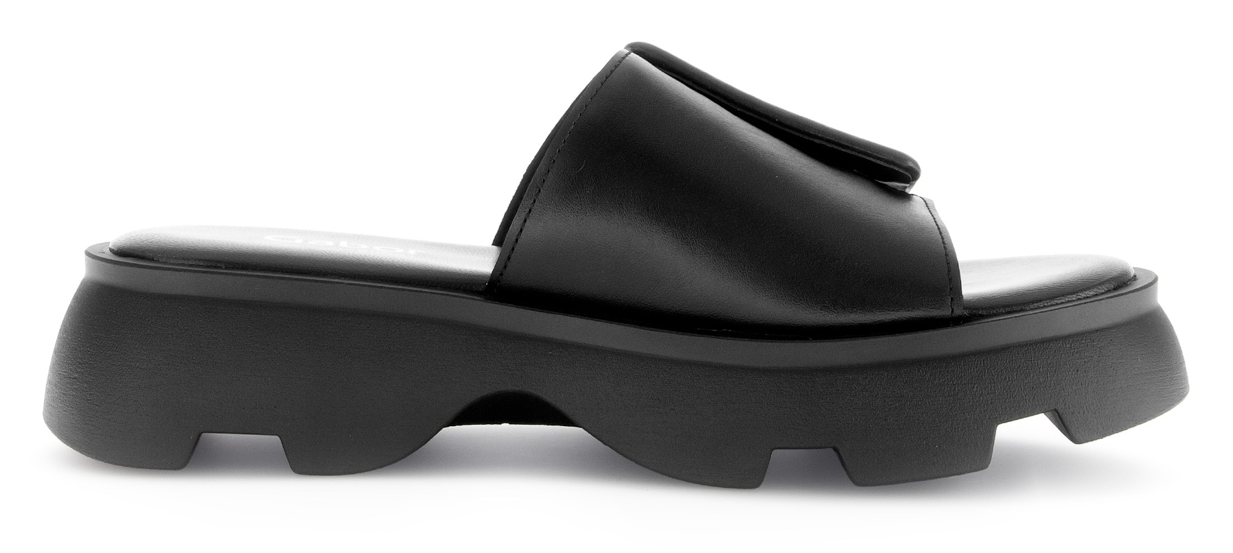 Gabor Pantolette »YORK«, Plateau, Sommerschuh, Komfortschuh, auffällige Zierschnalle, G-Weite