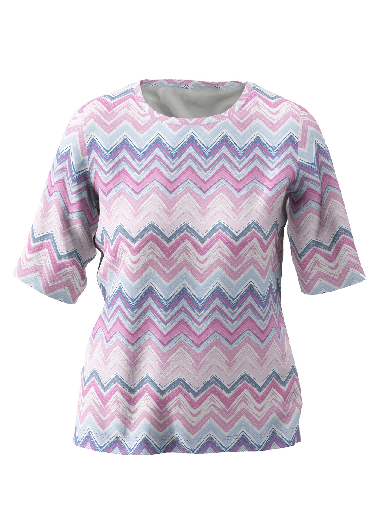 Rabe Rundhalsshirt, mit grafischem Muster