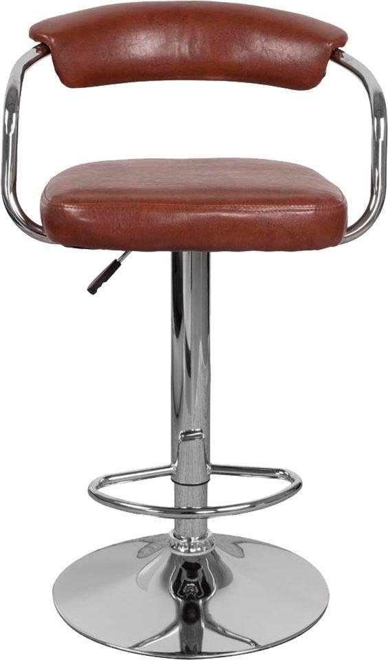 Kayoom Hochstuhl »Barstuhl Midnight 525 2er-Set, in Leder-Optik, Barhocker«, (Set), 2 St., pflegeleicht, höhenverstellbar, komfortabel, drehbar