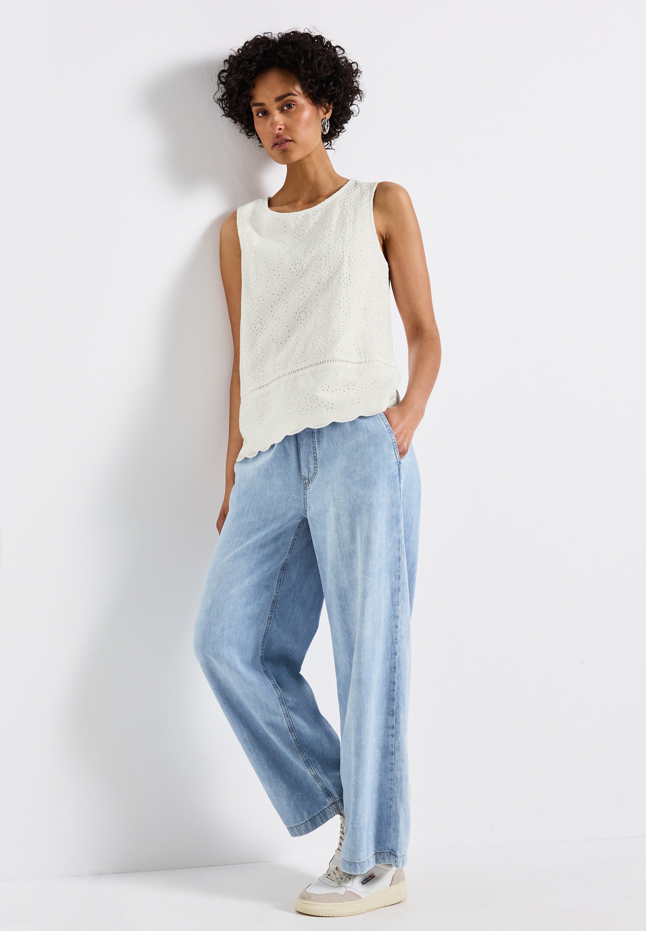 STREET ONE Shirttop, mit Zierstickerei