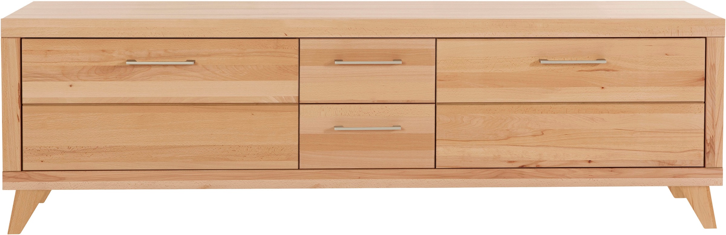 VOGL Möbelfabrik Lowboard »1237«, Massivholzfront, Breite ca. 211 cm, mit Softclose Funktion