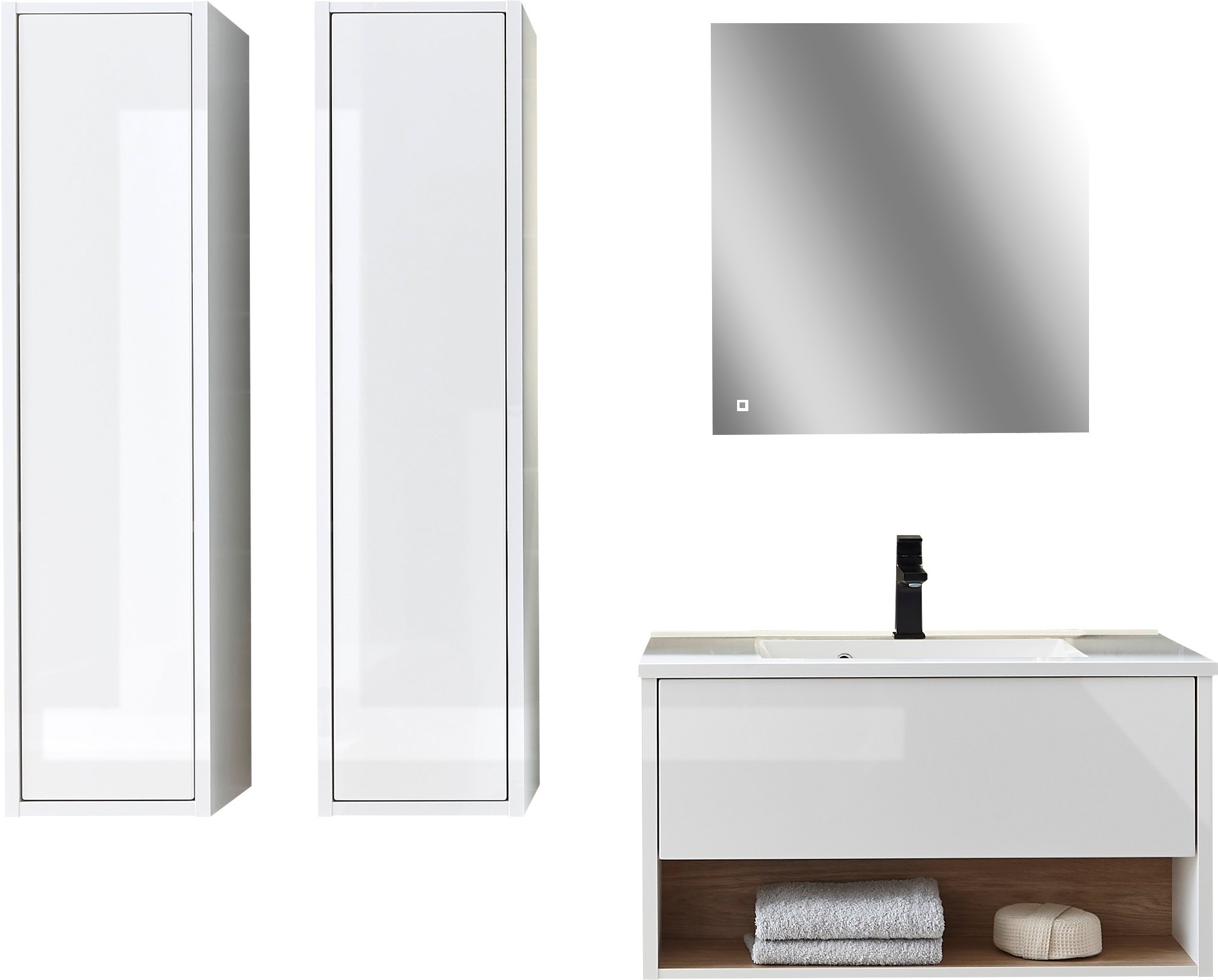 Home affaire Badmöbel-Set "Studio Line, Bad im modernen Design, 4-teiliges günstig online kaufen