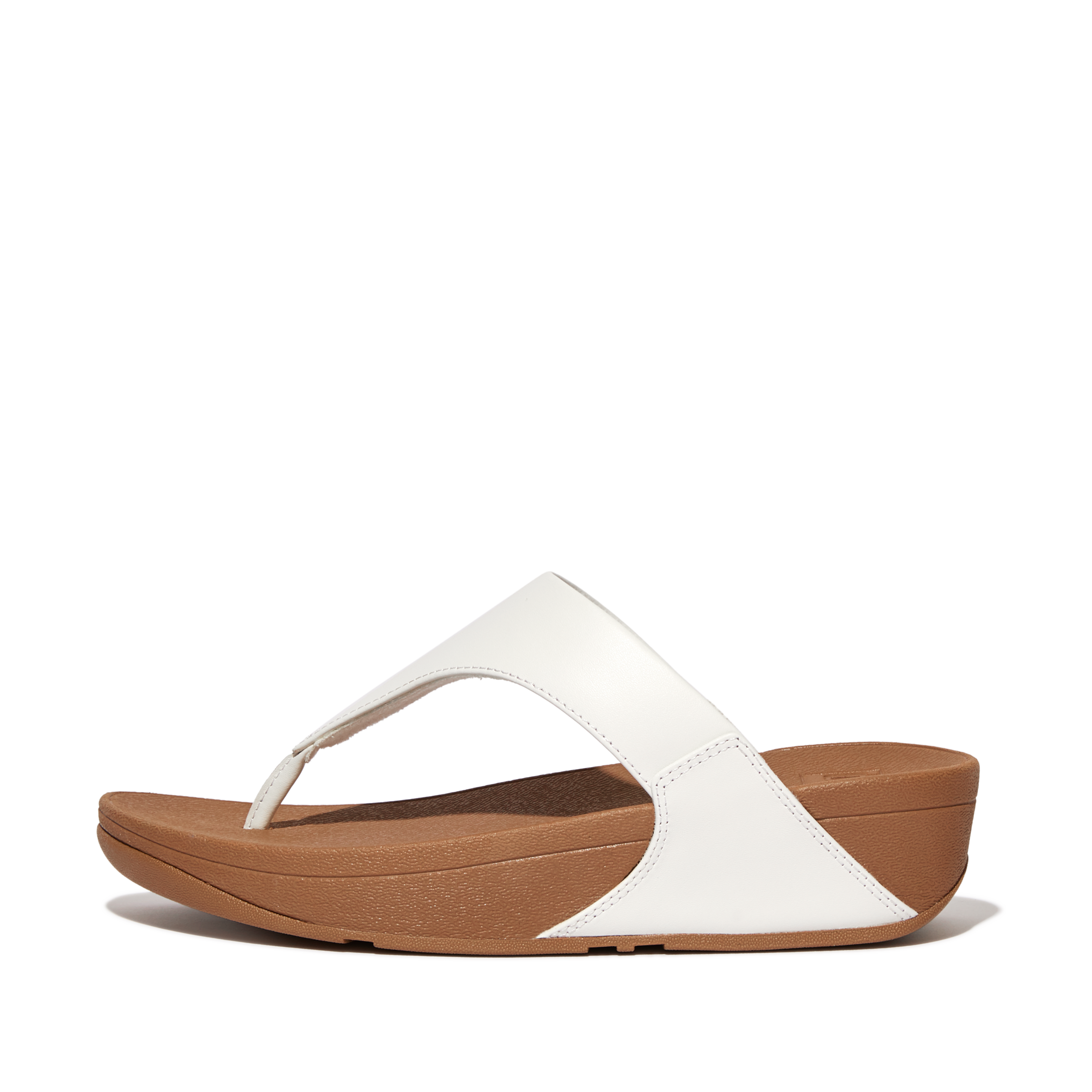 Fitflop Dianette "LULU LEATHER TOEPOST" Zehentrenner, Pool Slides, Pantolette, Badeschuh mit Keilabsatz