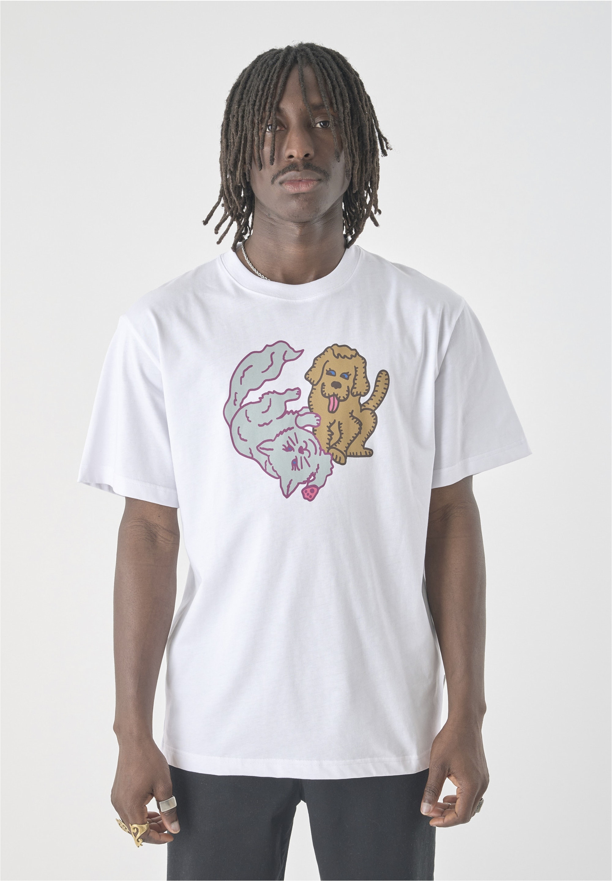 Cleptomanicx T-Shirt "Cat & Dog", mit lockerem Schnitt günstig online kaufen