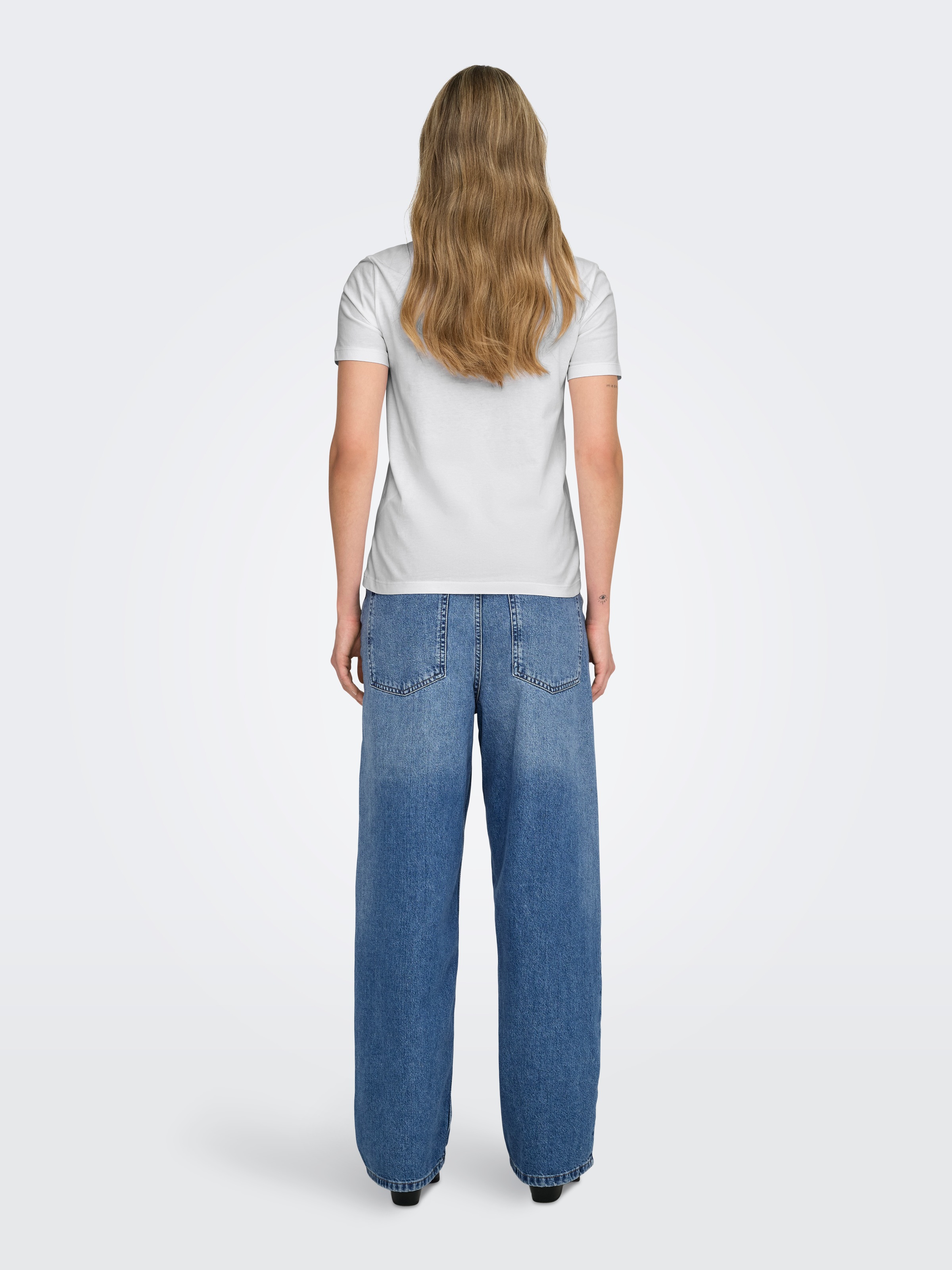 Kurzarmshirt ONLY "ONLKITA REG S/S PRINT TOP NOOS", Damen, Gr. S, hellweiß detail:schwarz cute bows, Jersey, Obermaterial: 100% Baumwolle, bedruckt, regular fit normal, Rundhals, Shirts 3