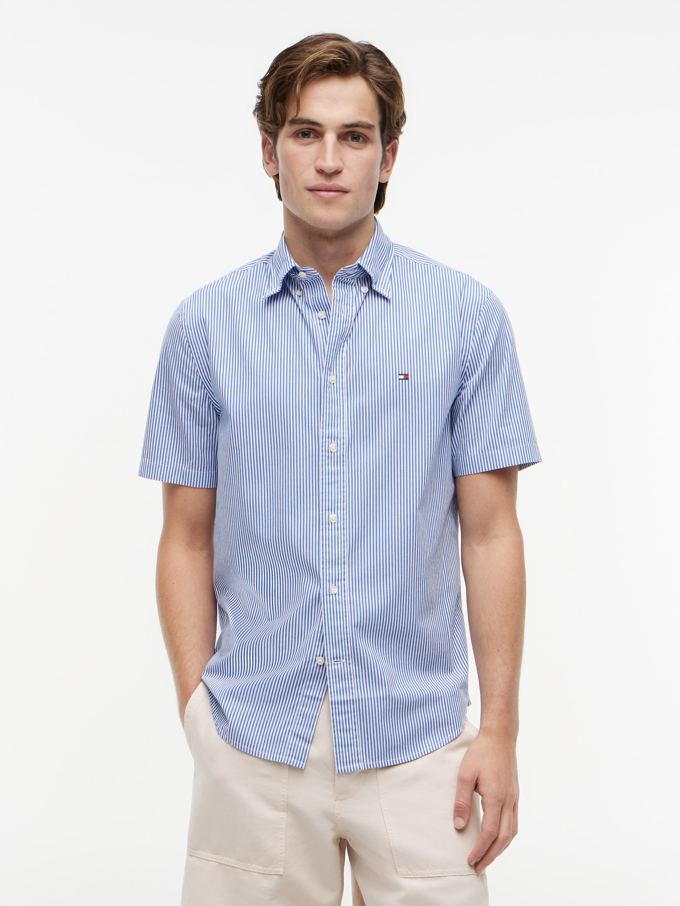 Tommy Hilfiger Kurzarmhemd »FLEX POP CLASSIC STP S/S SHIRT«