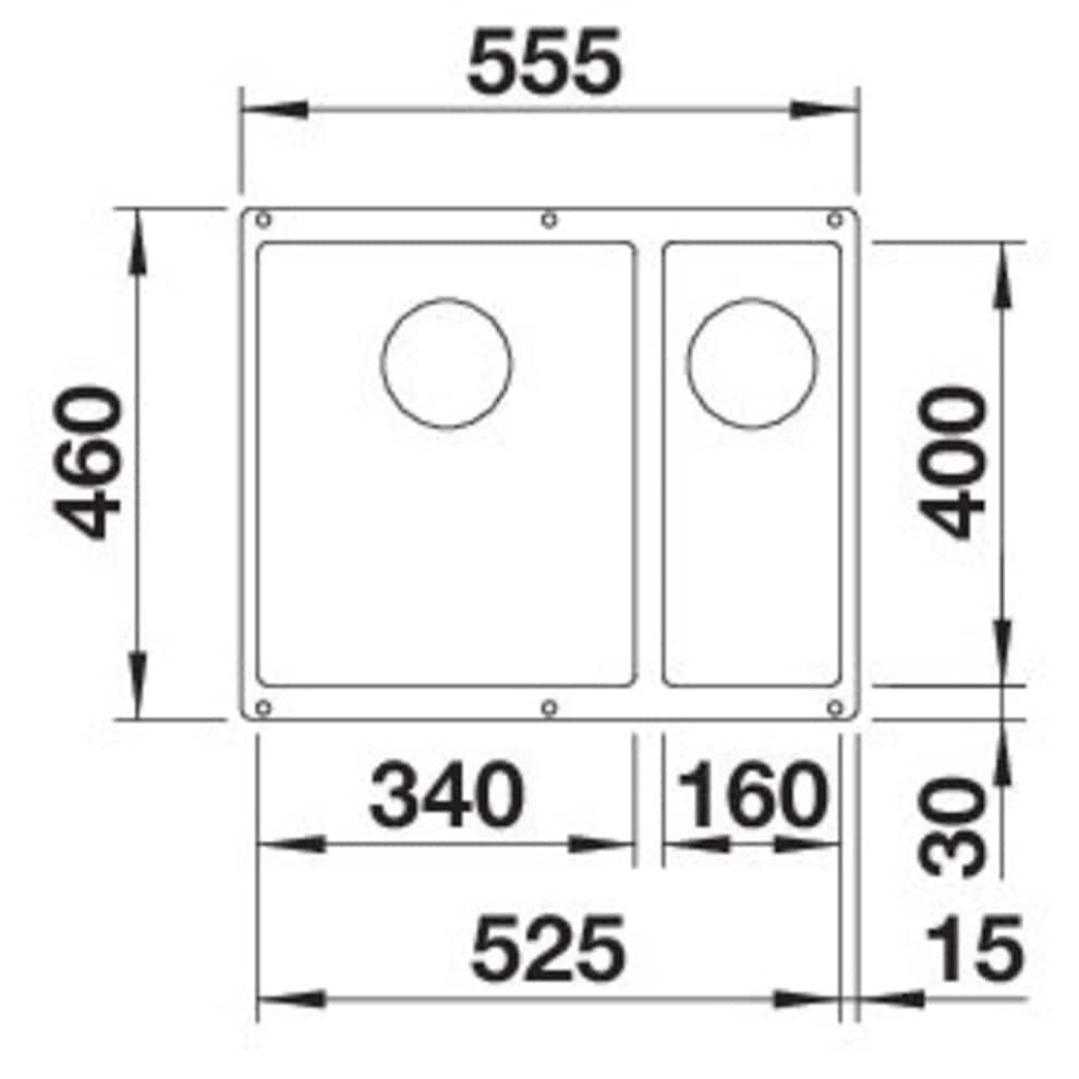 Blanco Granitspüle »ROTAN 340/160-U« 1 Stk. tlg. erhältlich in mehreren Farben