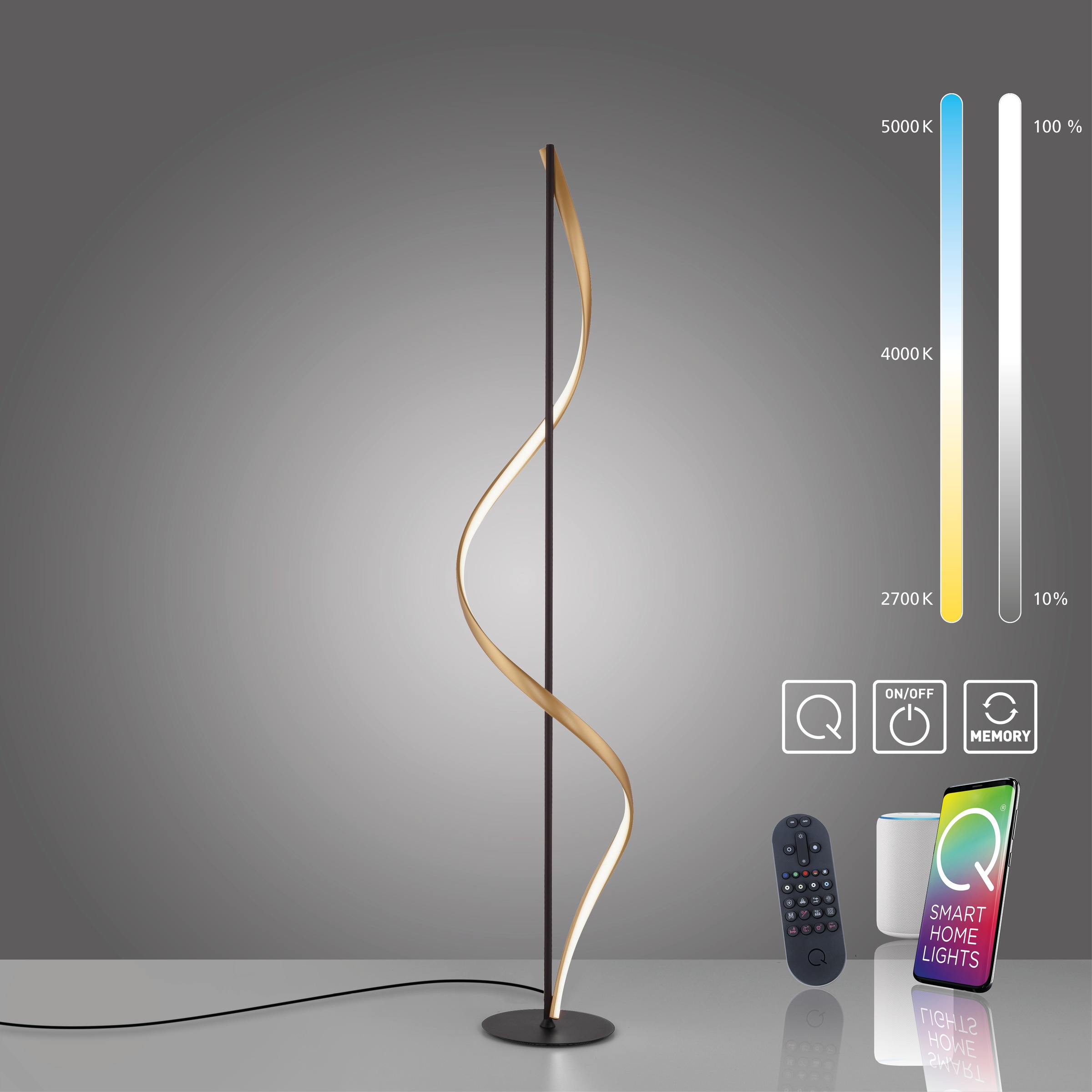 Neuhaus Q SMART HOME LIGHTS LED Stehlampe »Q-SWING« LED-Board 1 Stk. warmweiß - kaltweiß