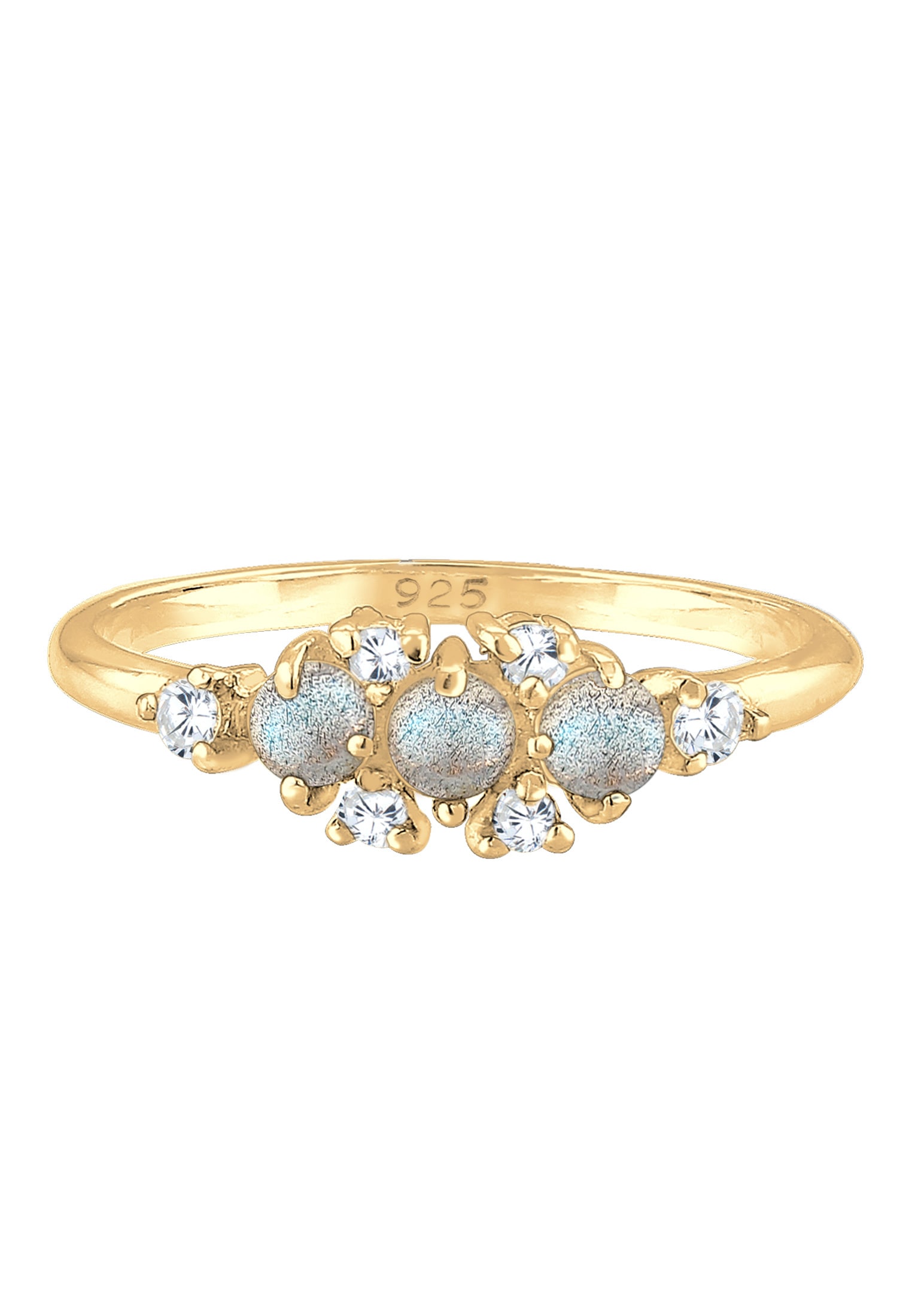 Elli Verlobungsring »Labradorit Grau 925 Sterling Silber«