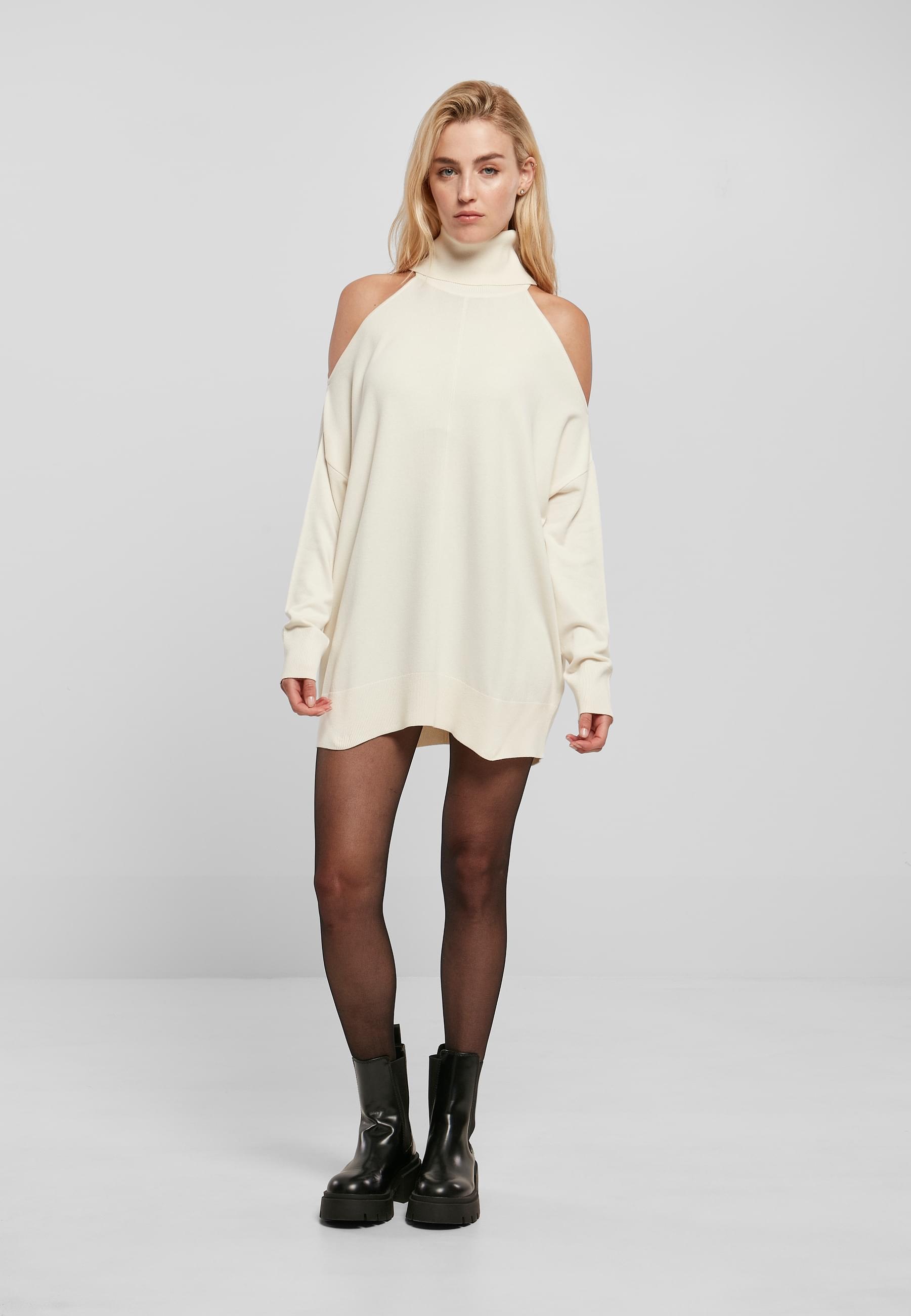 URBAN CLASSICS Rundhalspullover »Urban Classics Damen Ladies Cold Shoulder Turtelneck Sweater«