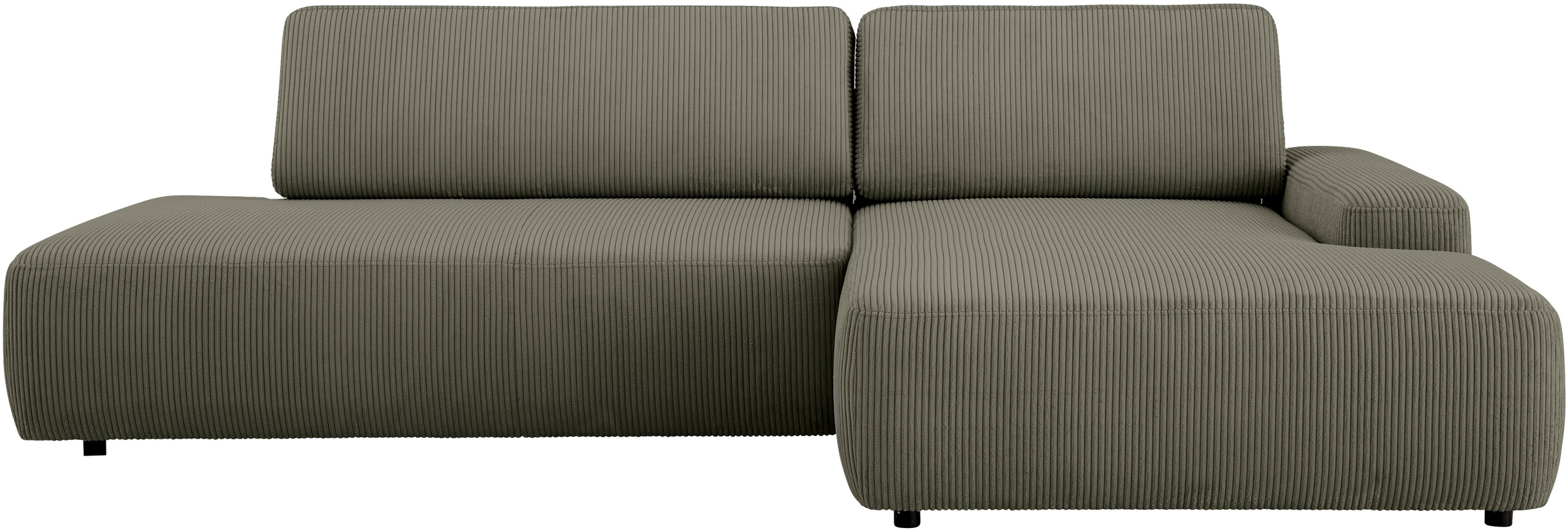 INOSIGN Ecksofa »TORGE, Schlafsofa Cord, Samtvelours u. Strukur fein, Couch in L-Form«, Schlaffunktion und Bettkasten, Liegefläche: 210x125 cm, neues Design