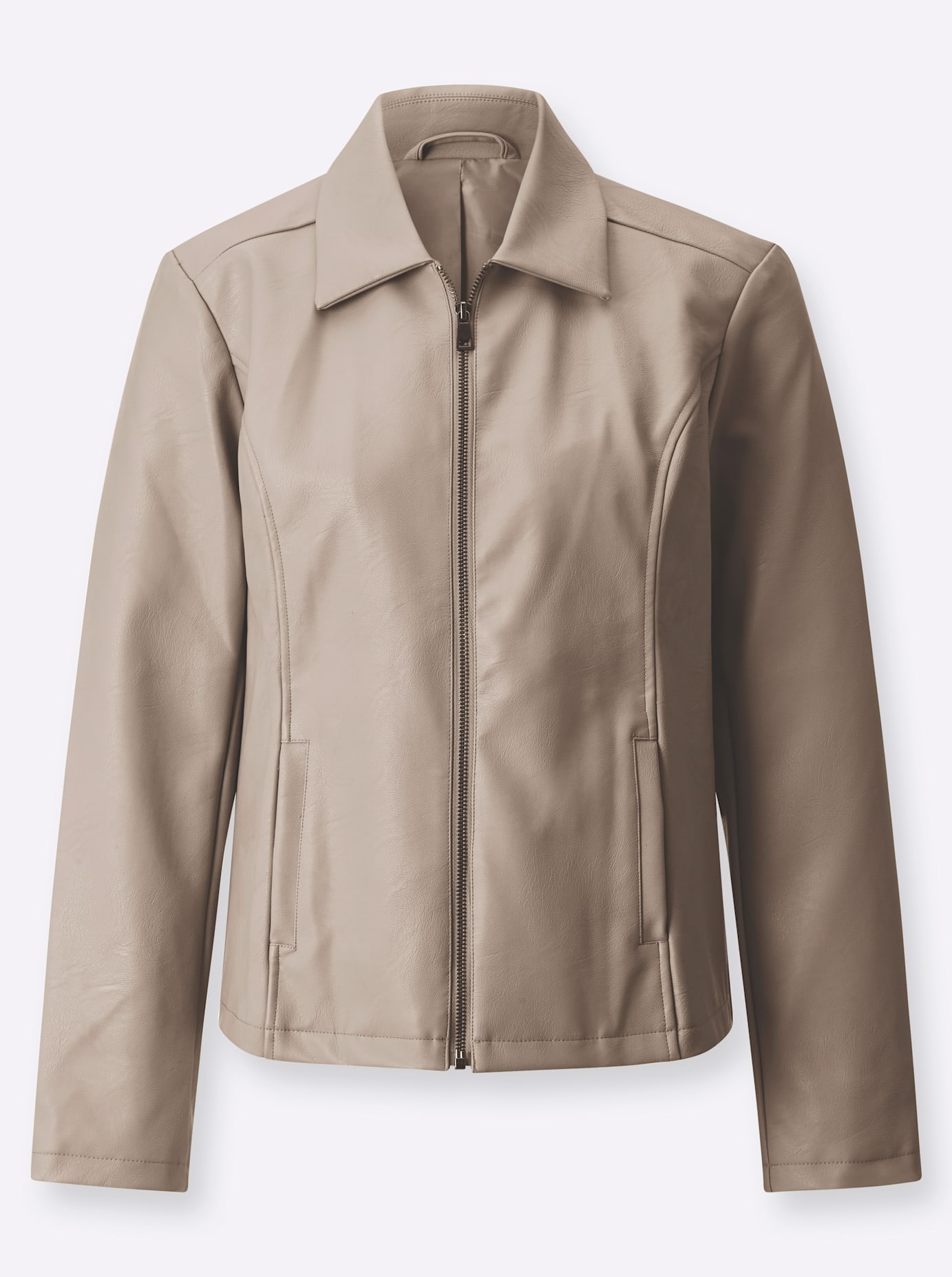Classic Basics Lederimitatjacke, ohne Kapuze