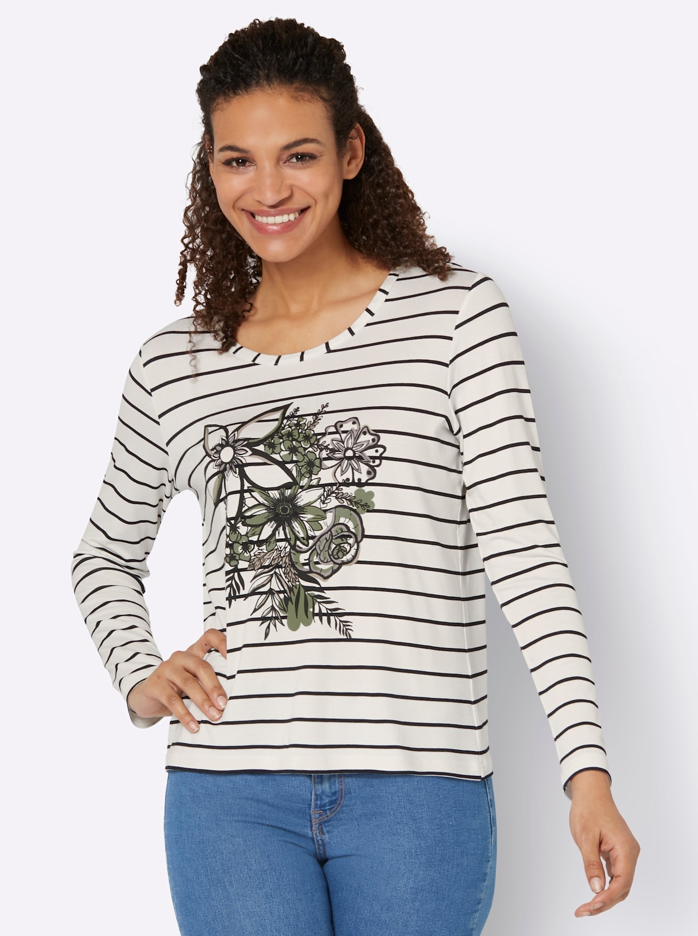 Inspirationen Langarmshirt "Druck-Shirt" 1 Stk. tlg. günstig online kaufen