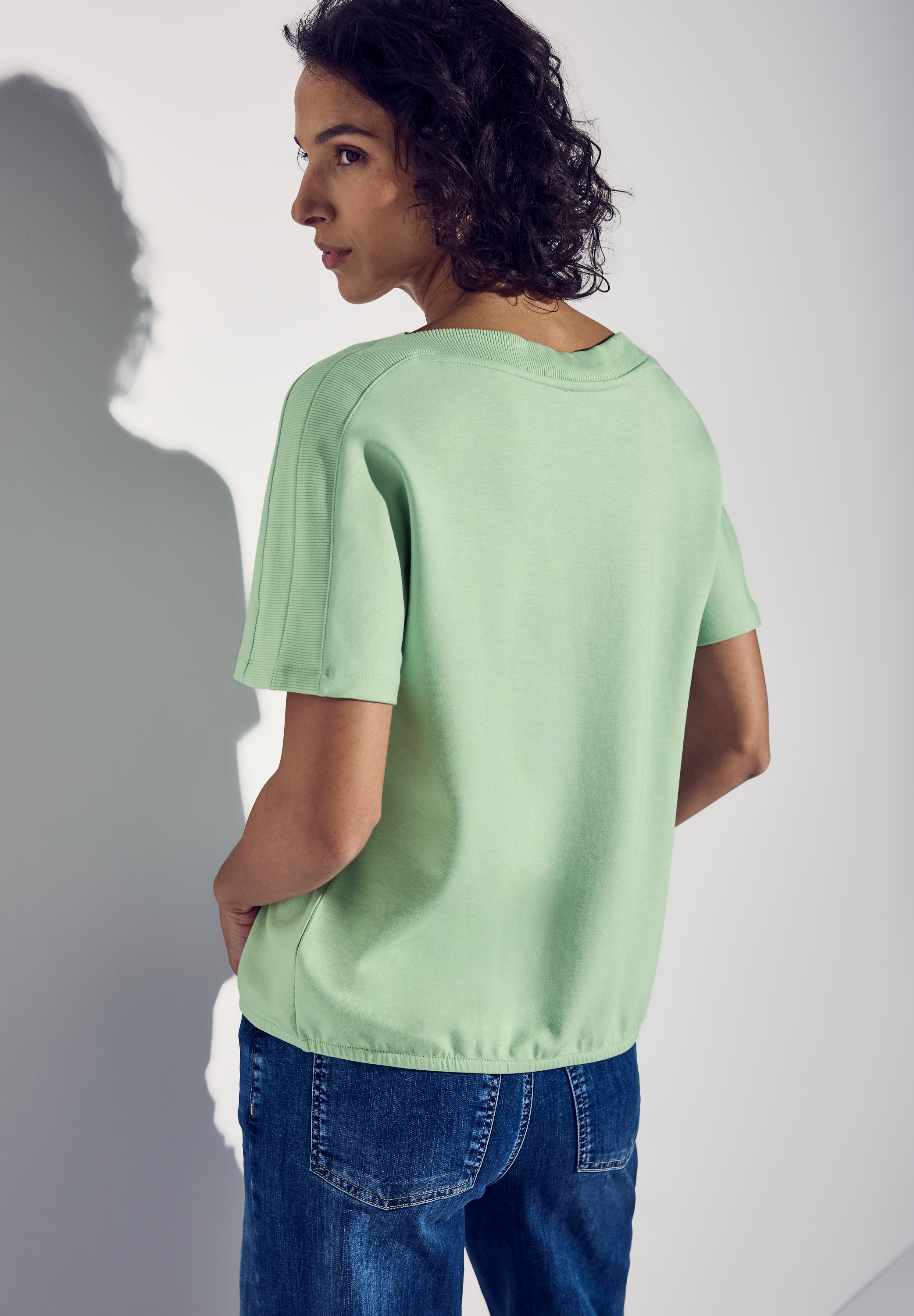 STREET ONE T-Shirt, mit U-Boot-Ausschnitt