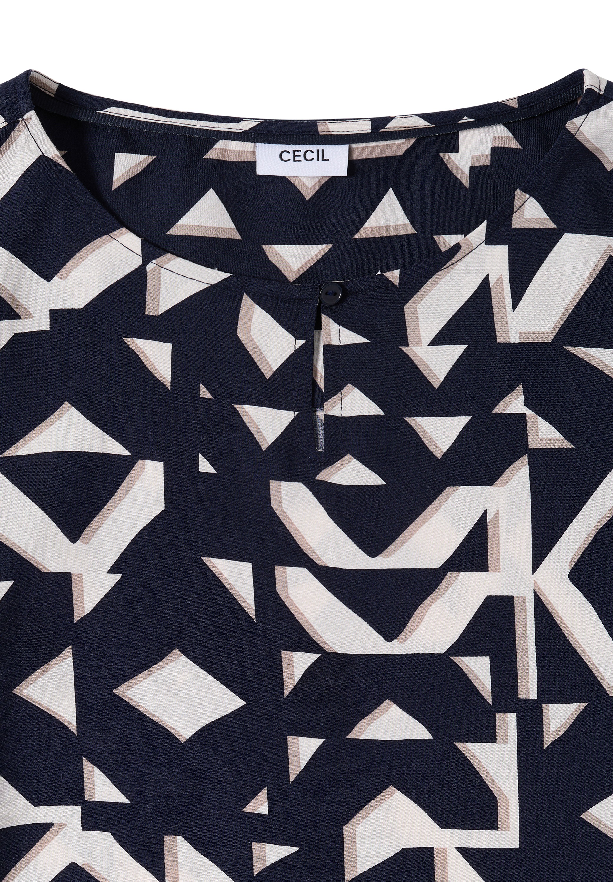 Cecil Langarmbluse mit Elastiksaum