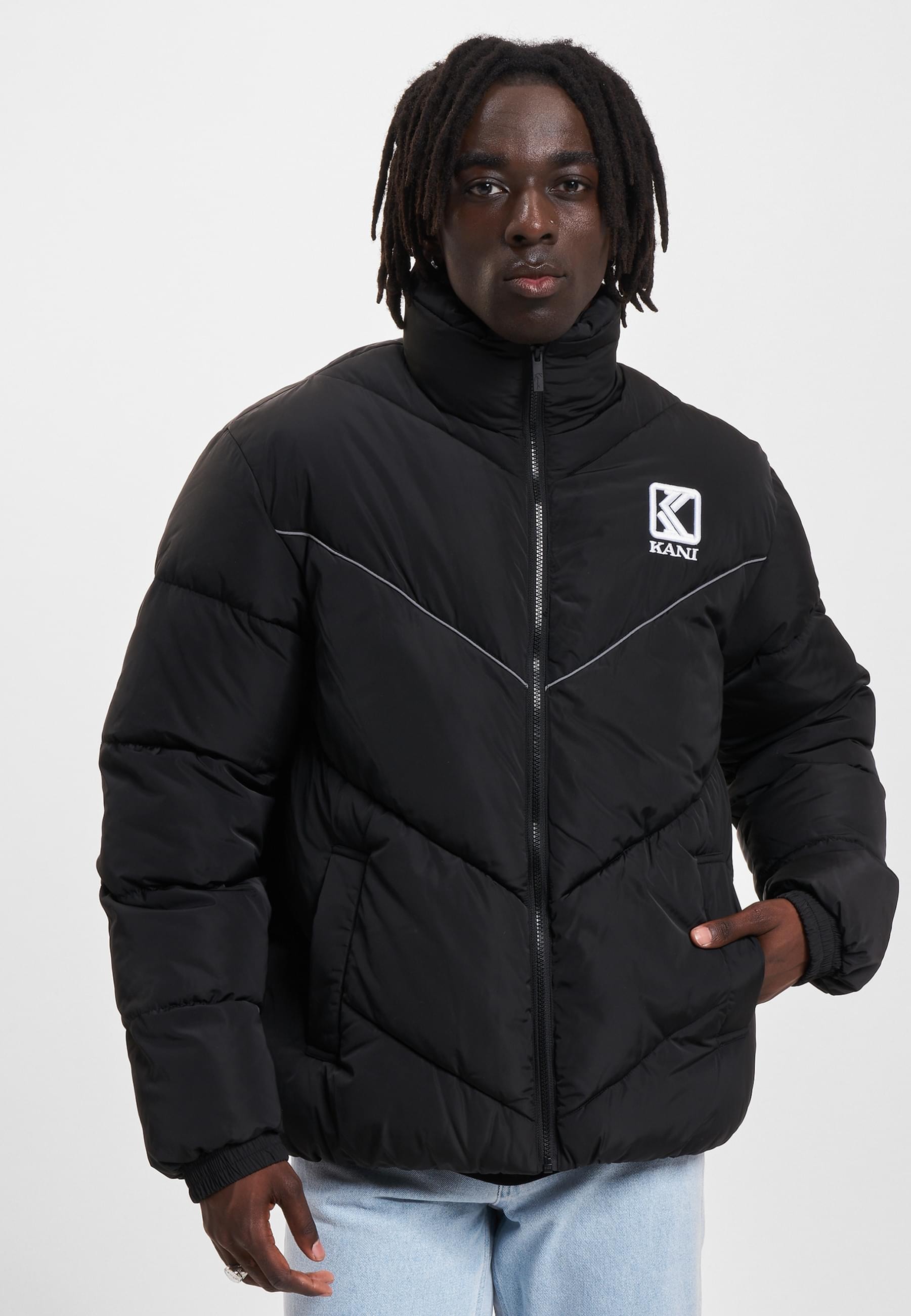 Karl Kani Winterjacke »Karl Kani Damen KM233-043-1 KK Og Puffer Jacket«, (1 St.), ohne Kapuze