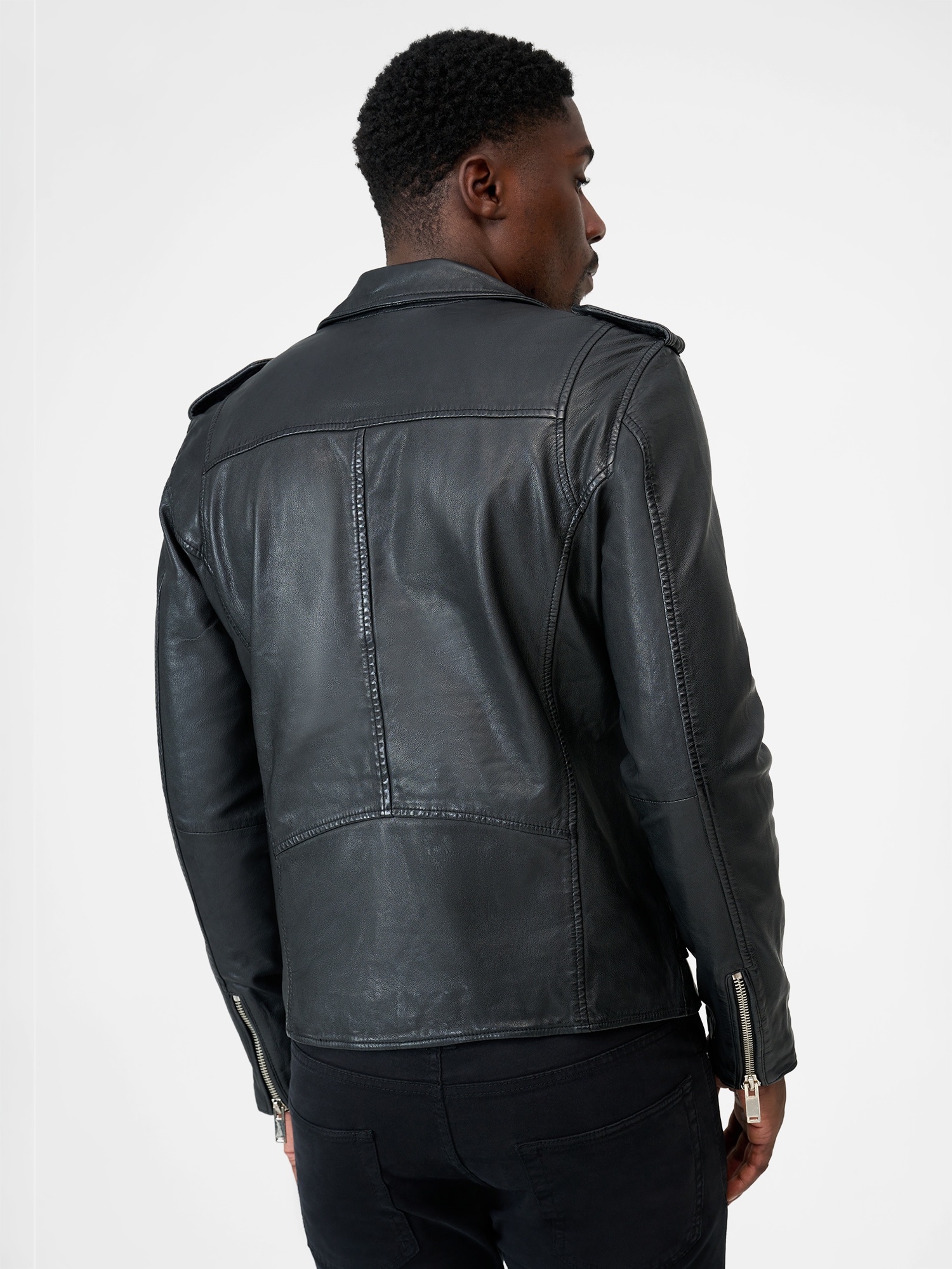 RICANO Bikerjacke »Lederjacke Arturo« ohne Kapuze Handgefertigt aus echtem Leder