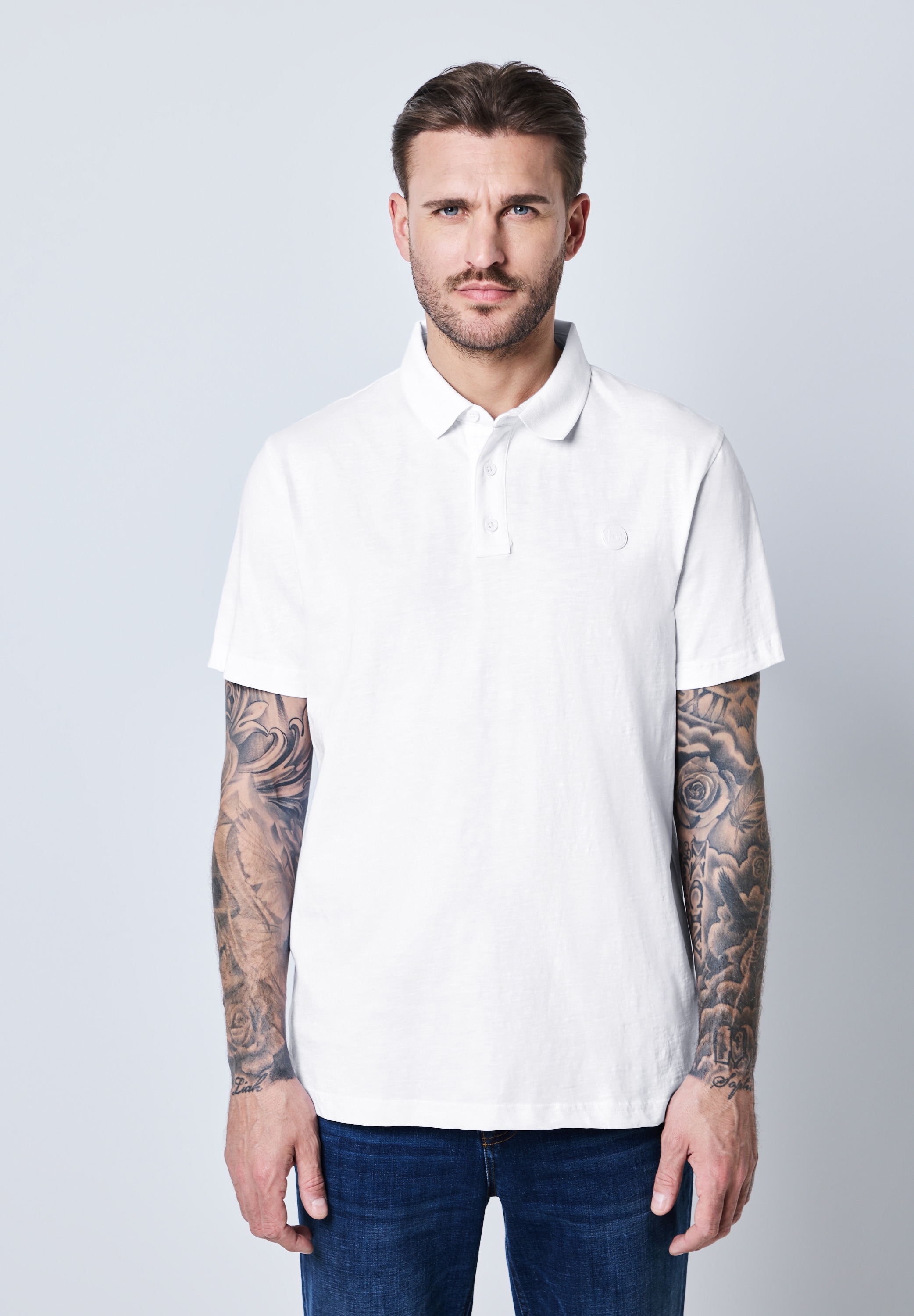 STREET ONE MEN Poloshirt, aus reiner Baumwolle