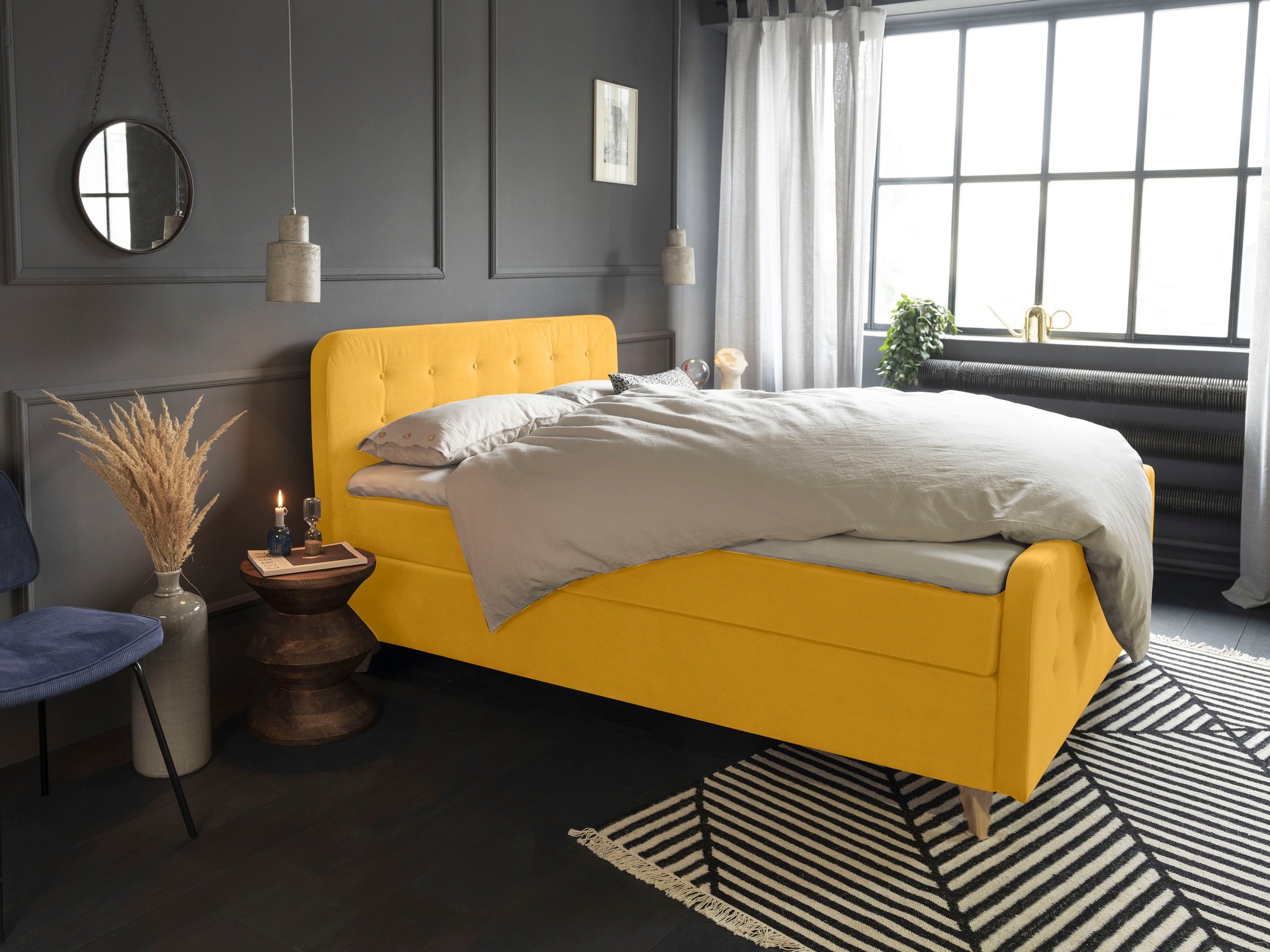 TOM TAILOR HOME Boxspringbett "NORDIC BOX" mit Knopfheftung im Kopfteil und günstig online kaufen