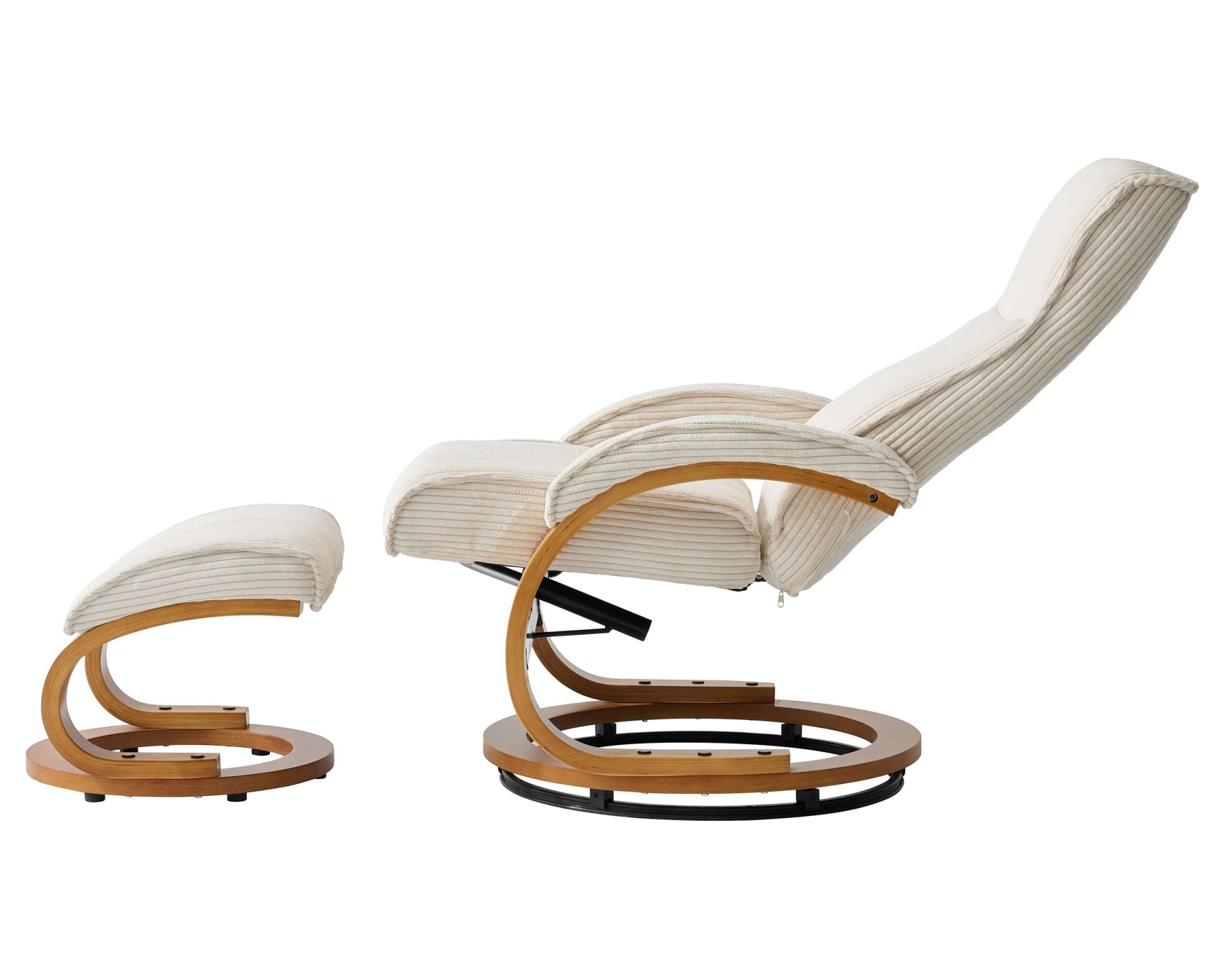 Home affaire Relaxsessel »Paris, mit Hocker - OTTO. Verlässliche Qualität.« bestehend aus Sessel und Hocker,  manuelle Relaxfunktion mit Drehfunktion, neu: Cord-Bezug