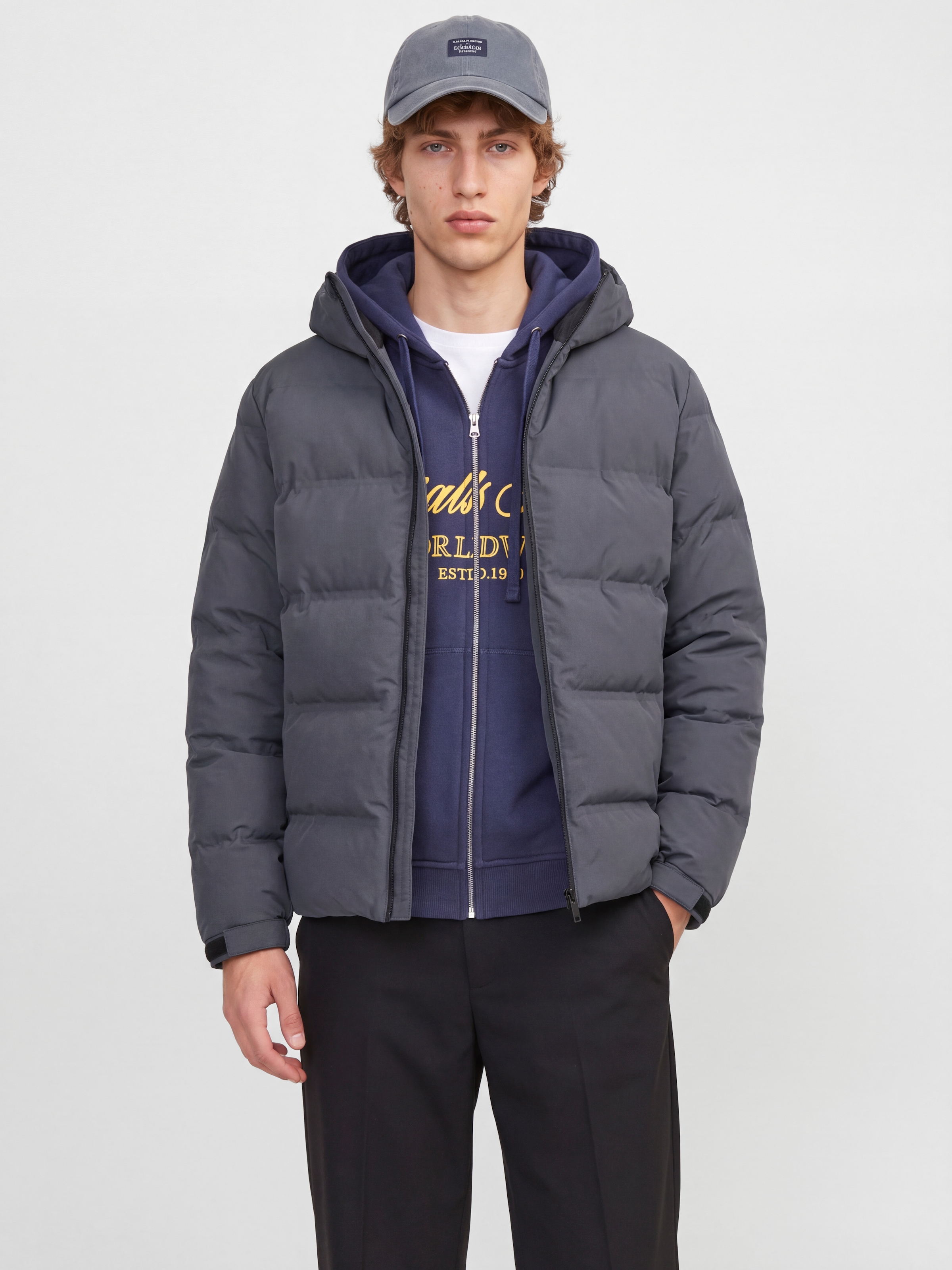 Jack & Jones Steppjacke »JJSAGE PUFFER JACKET BF« mit Kapuze Kunstfaser, regular fit