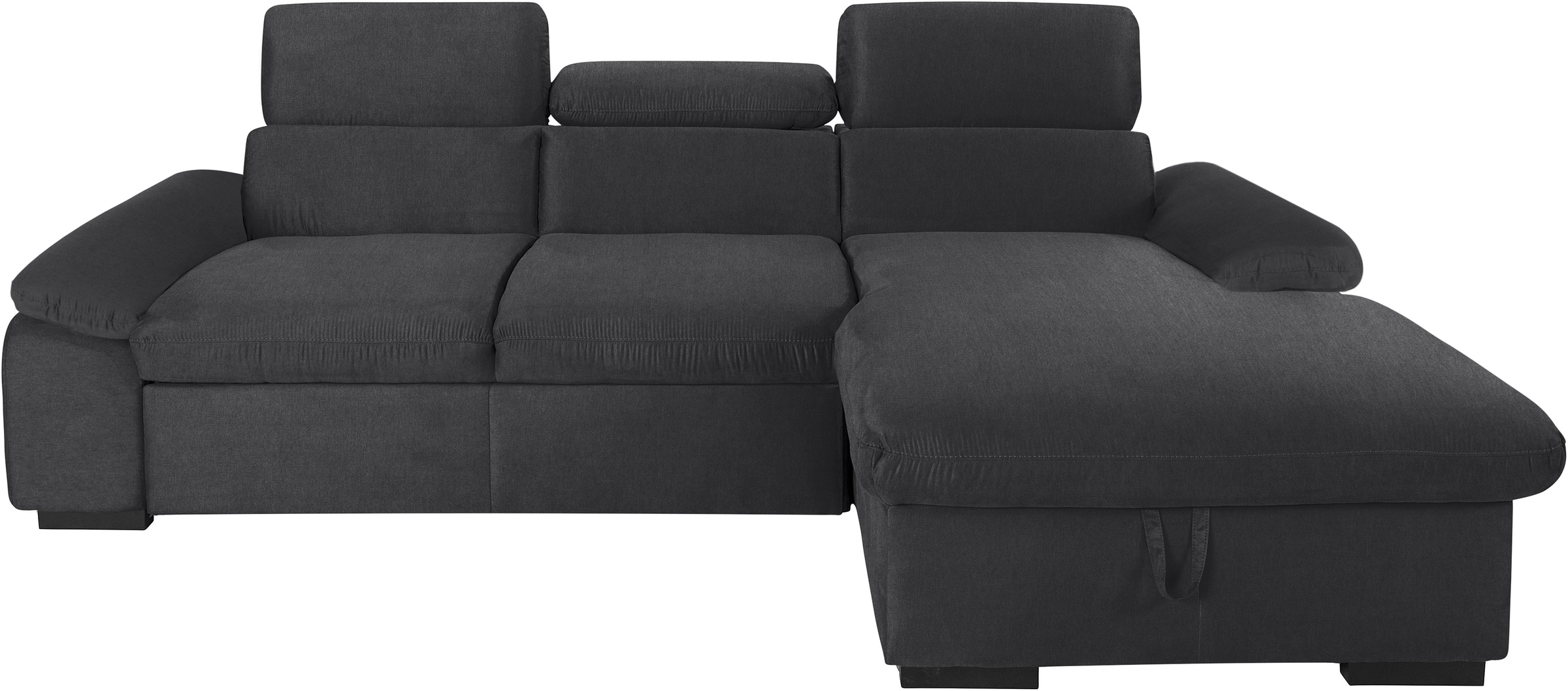 COTTA Ecksofa »Lola L-Form mit Kopfteilfunktion & Hocker«, (Set, mit Hocker), wahlweise mit Bettfunktion, Bettkasten & Armteilverstellung
