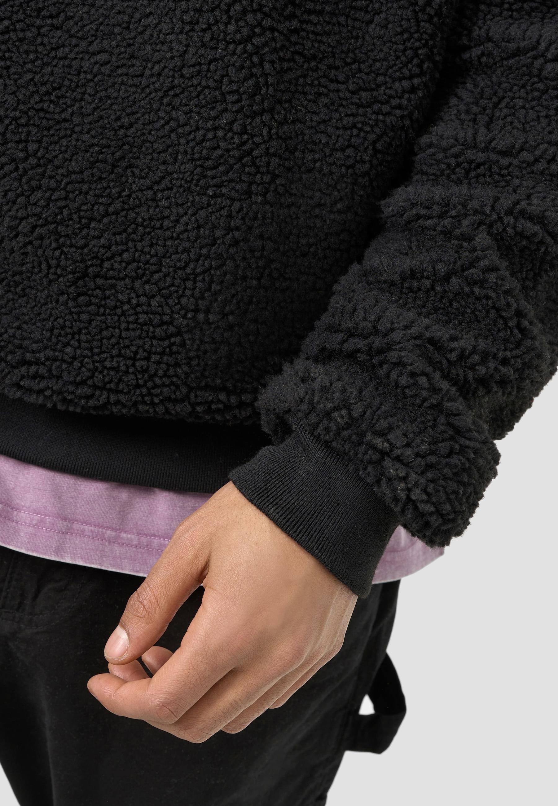 Karl Kani Rundhalspullover »Karl Kani Herren SMALL SIGNATURE TEDDY TROYER BLACK«, (1 tlg.)