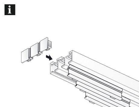 GARDINIA Gardinenstangen-Endstück »Endstück 3-läufig«, (2 St.), Serie Flächenvorhang-Technik Atlanta 3-läufig