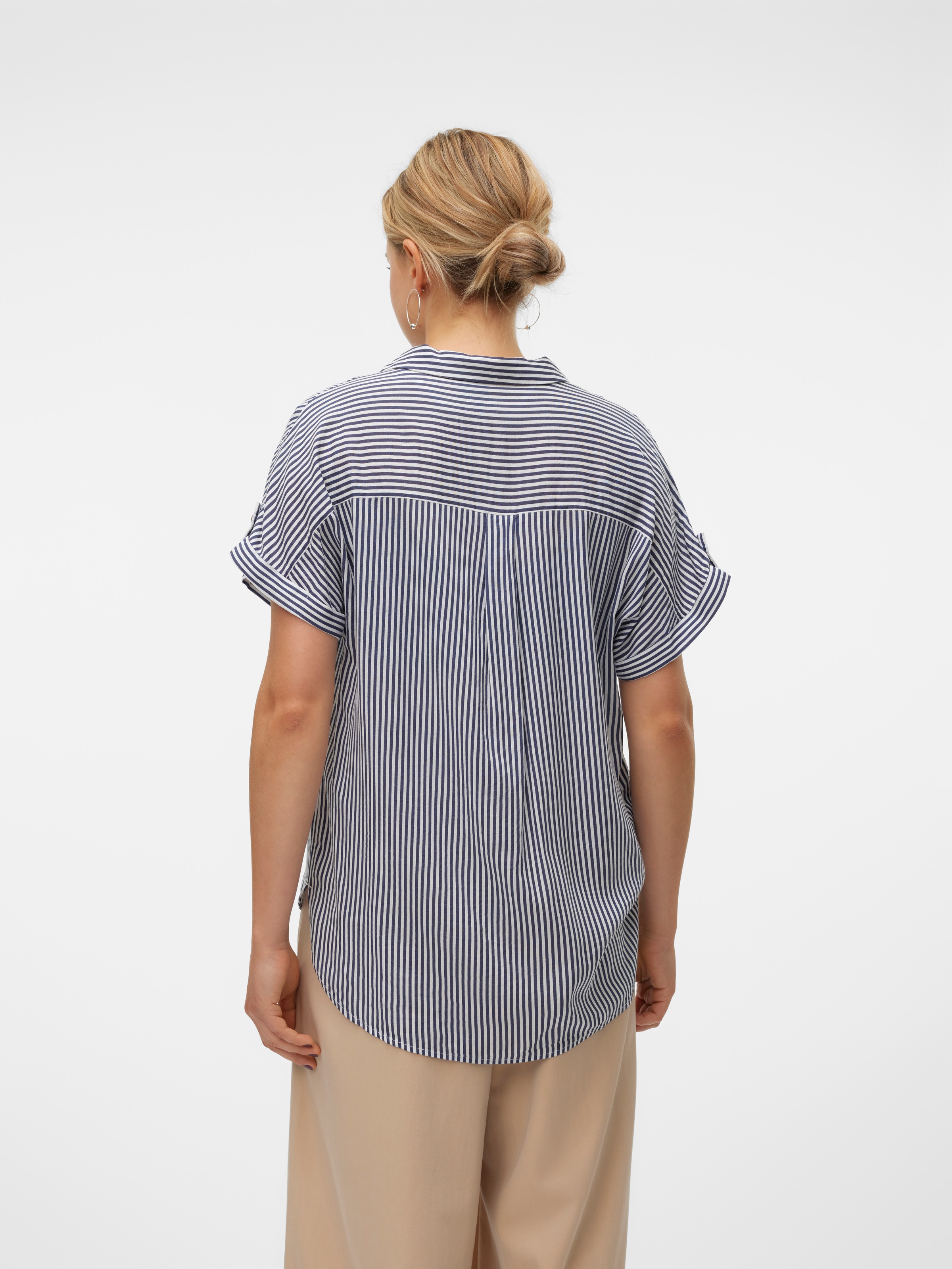 Vero Moda Kurzarmbluse "VMBUMPY S/S SHIRT WVN GA NOOS" Viskose, regular fit günstig online kaufen